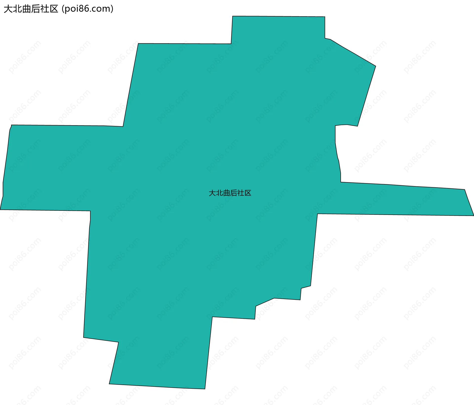 大北曲后社区边界地图