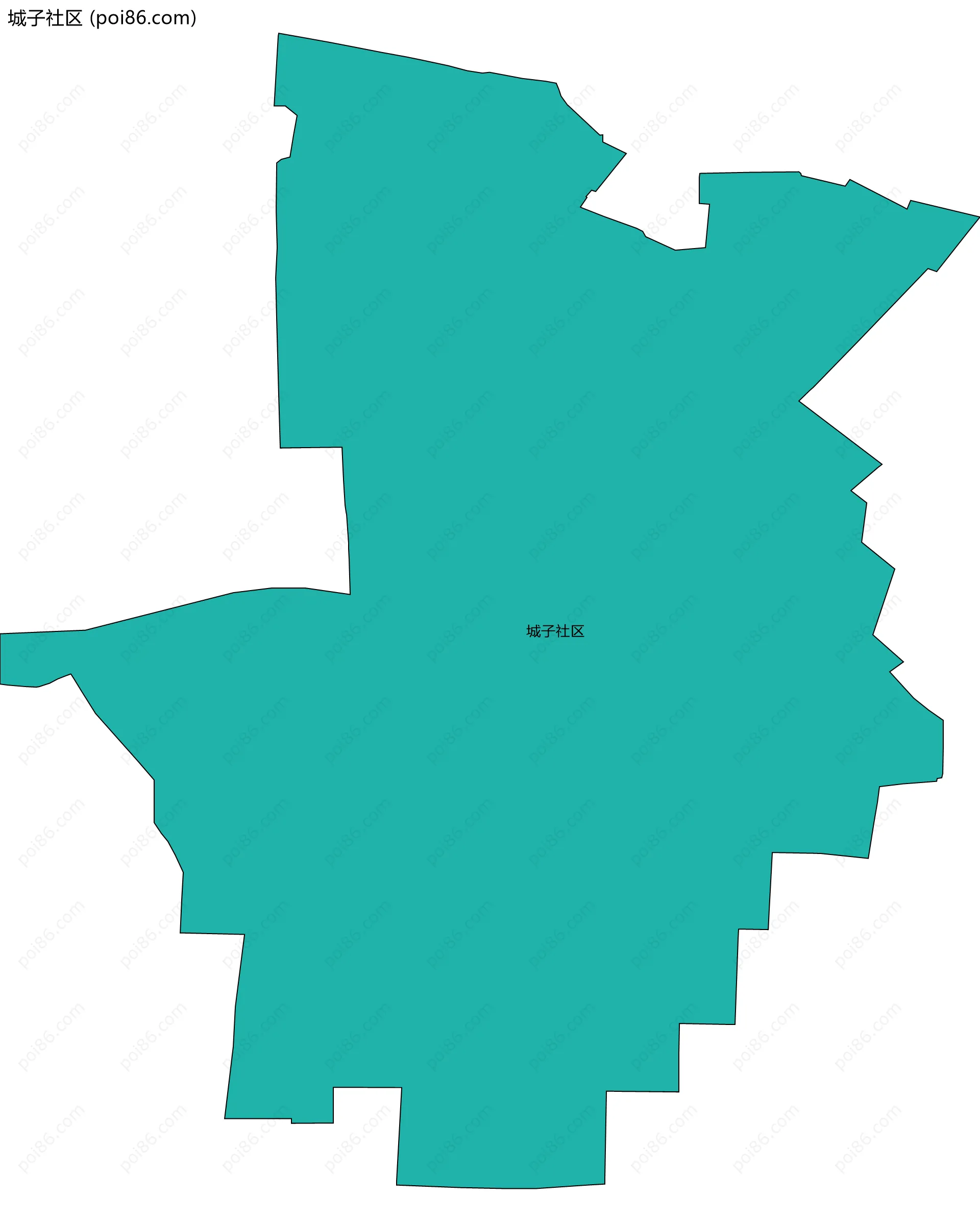 城子社区边界地图