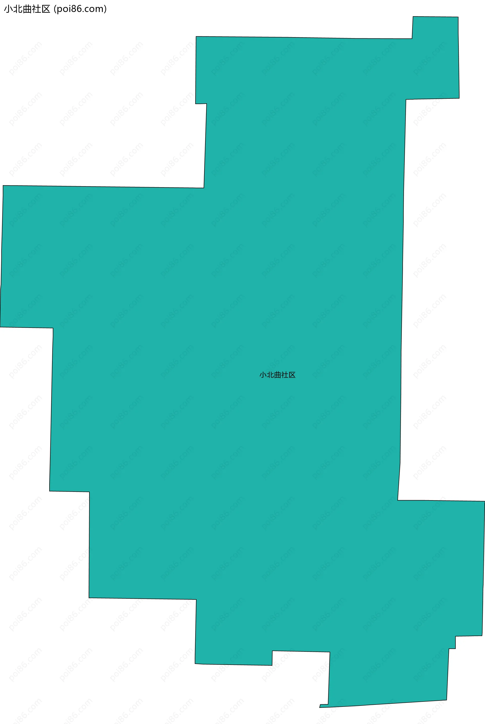 小北曲社区边界地图