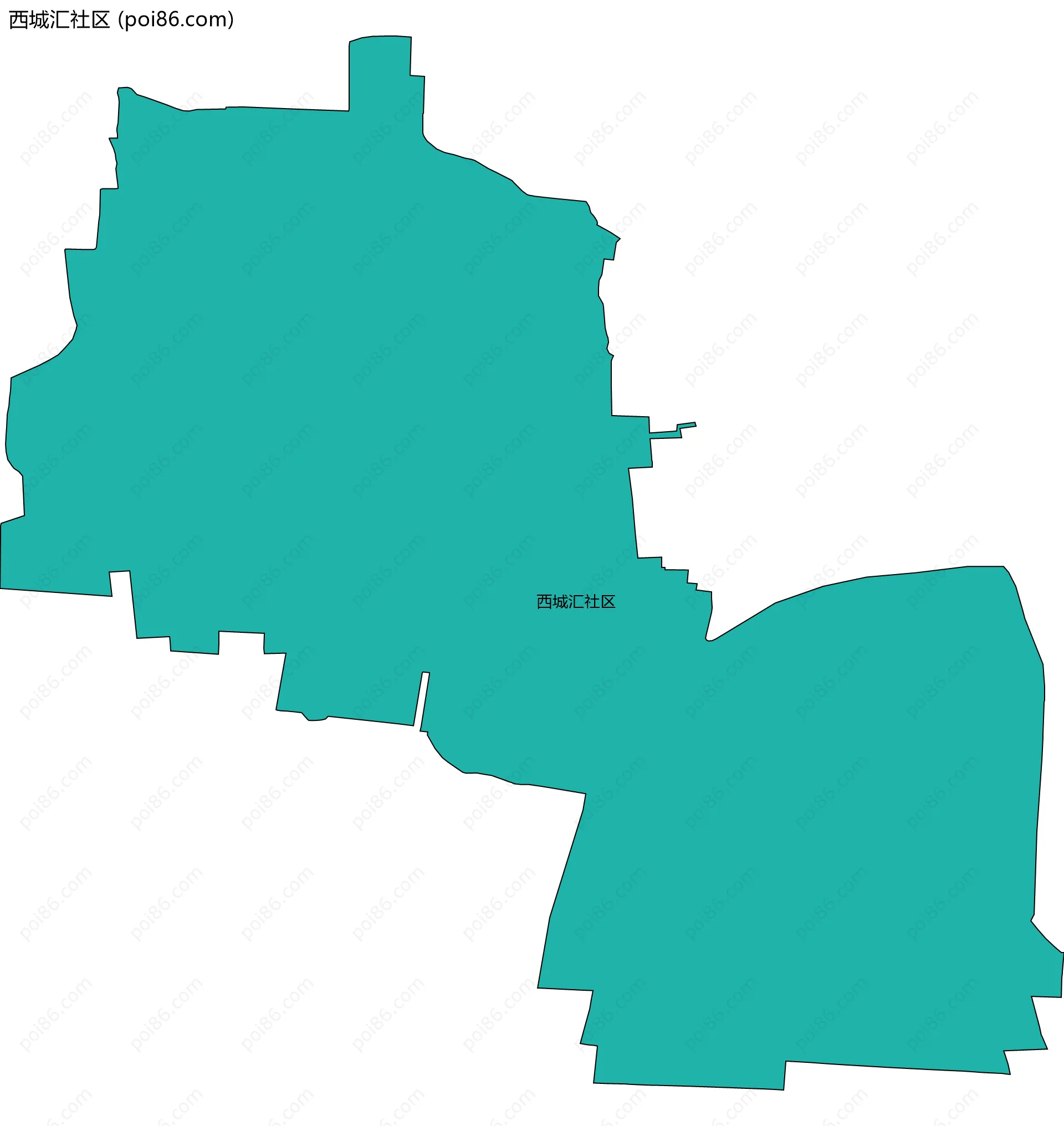西城汇社区边界地图