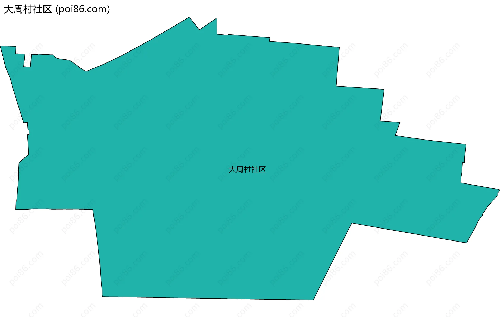 大周村社区边界地图