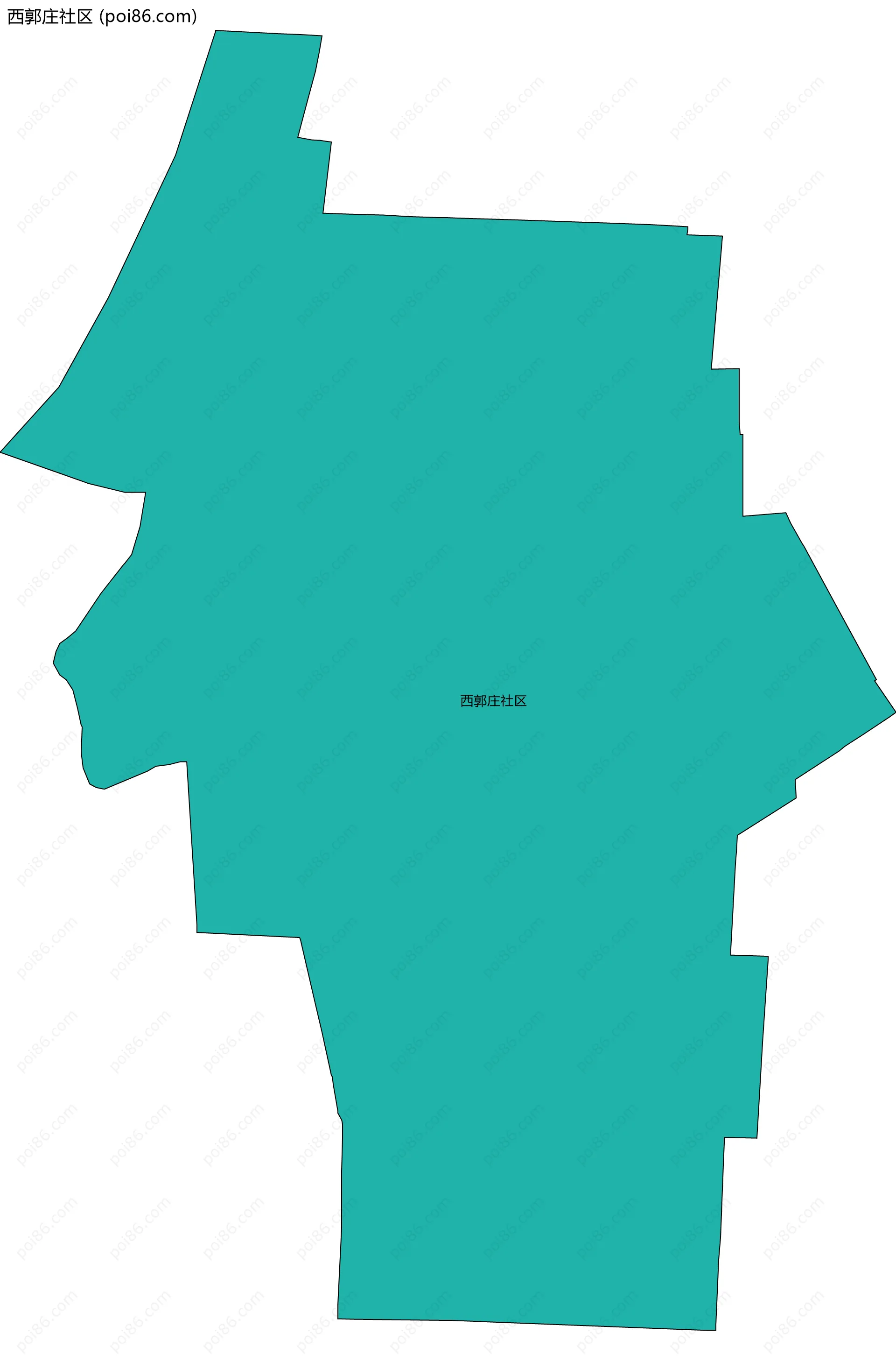 西郭庄社区边界地图