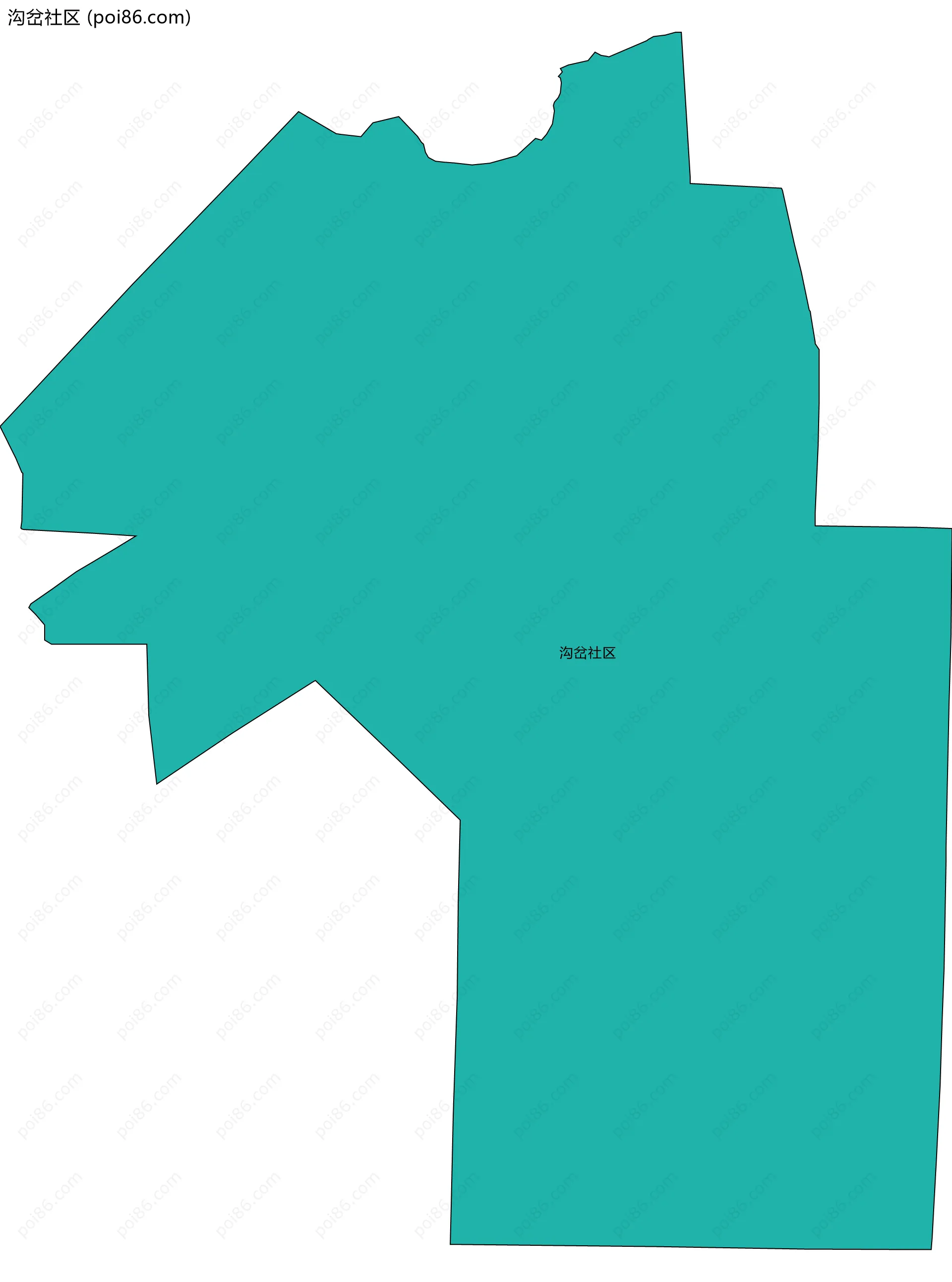 沟岔社区边界地图