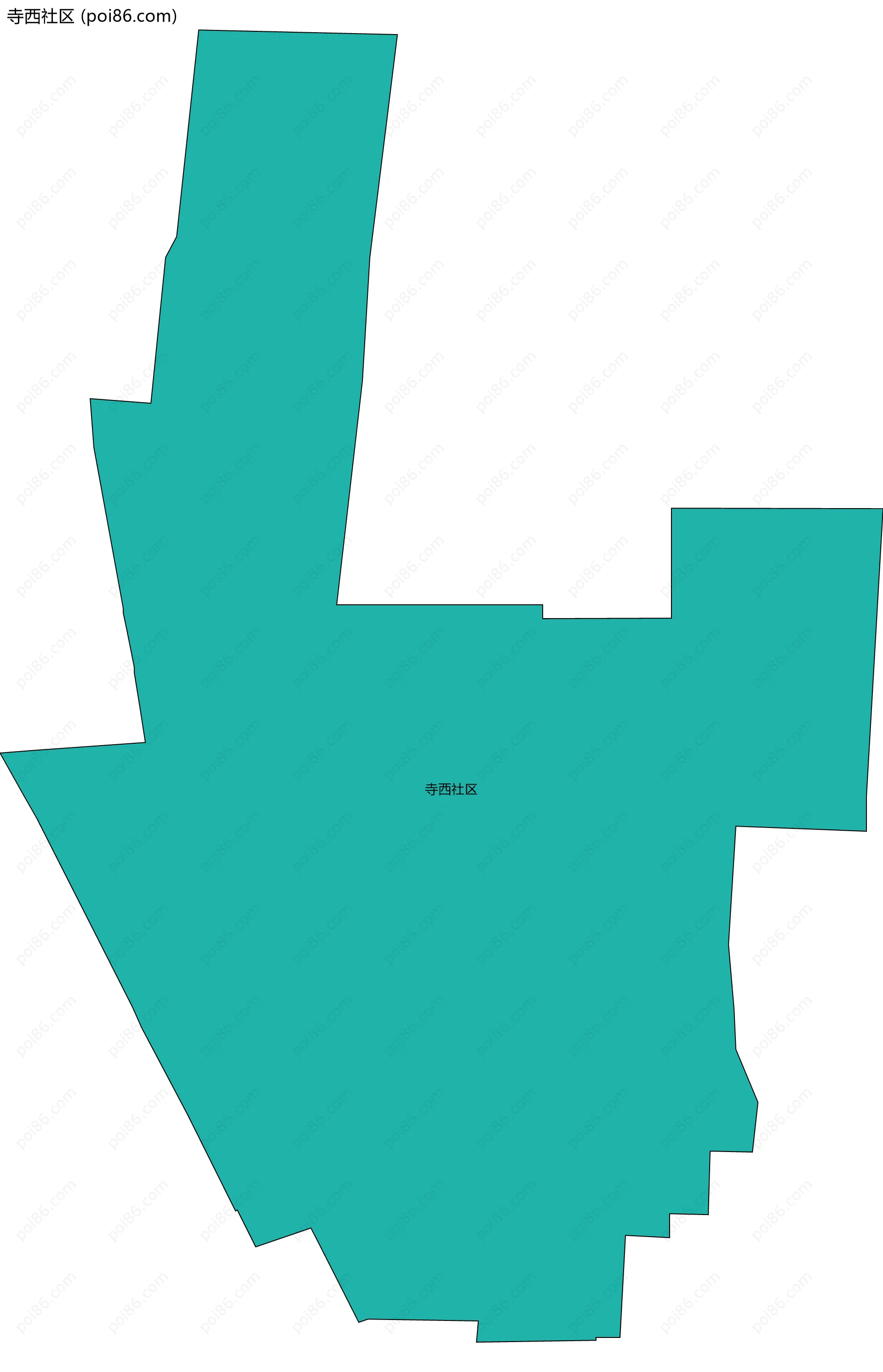 寺西社区边界地图