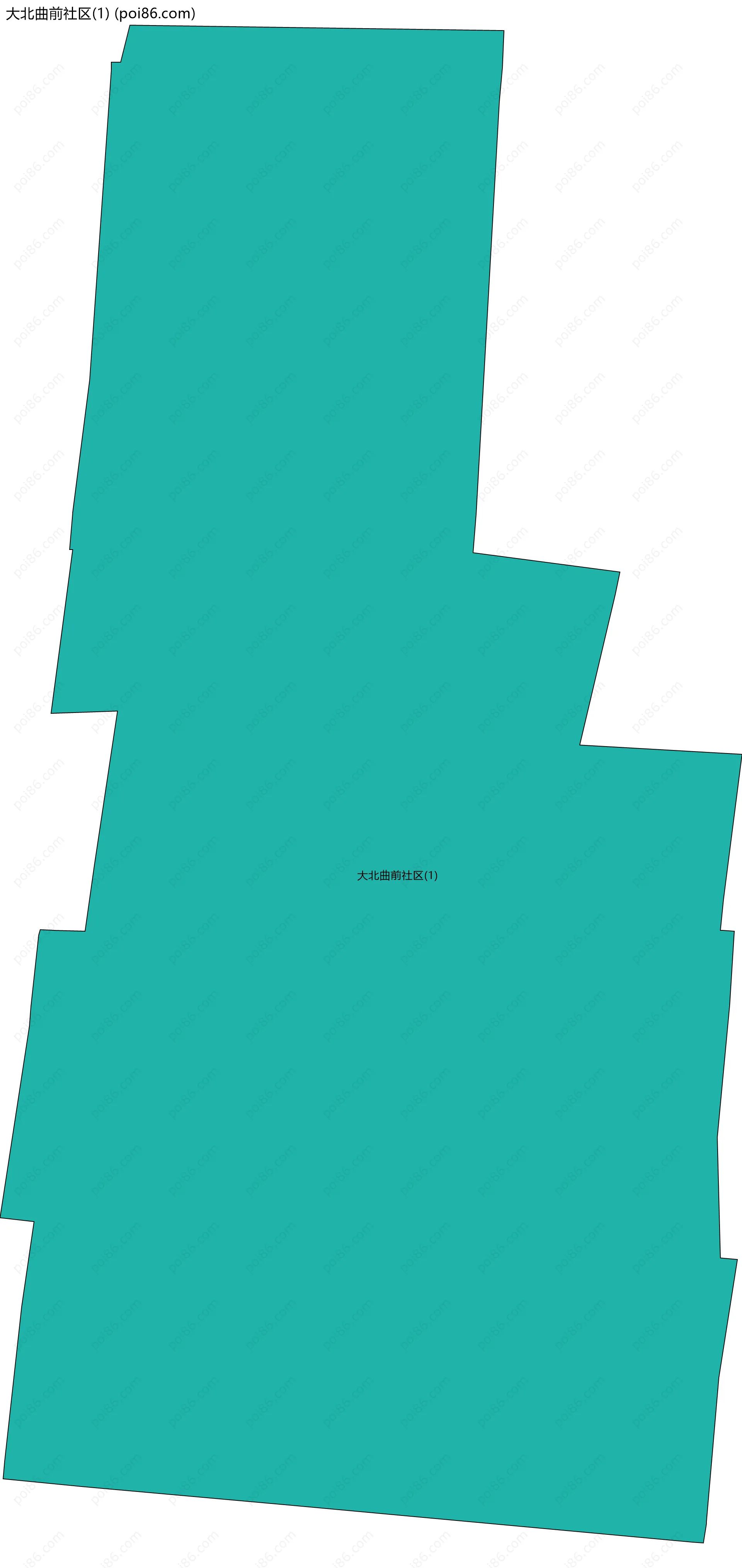 大北曲前社区(1)边界地图