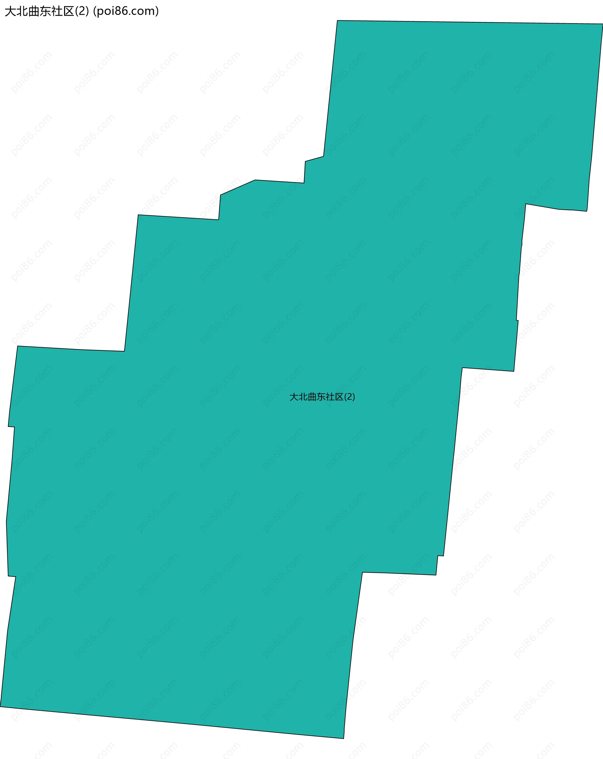 大北曲东社区(2)边界地图