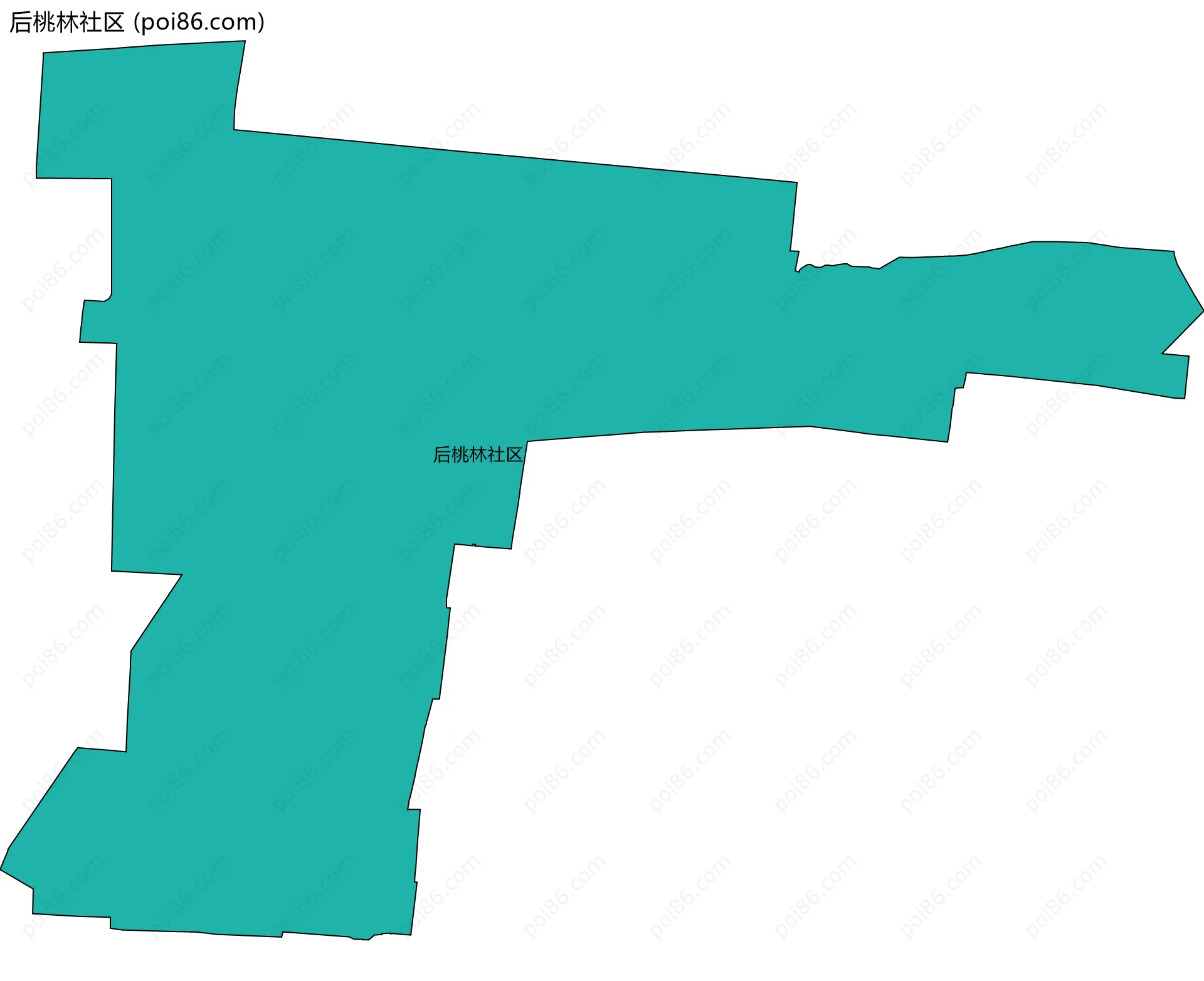 后桃林社区边界地图