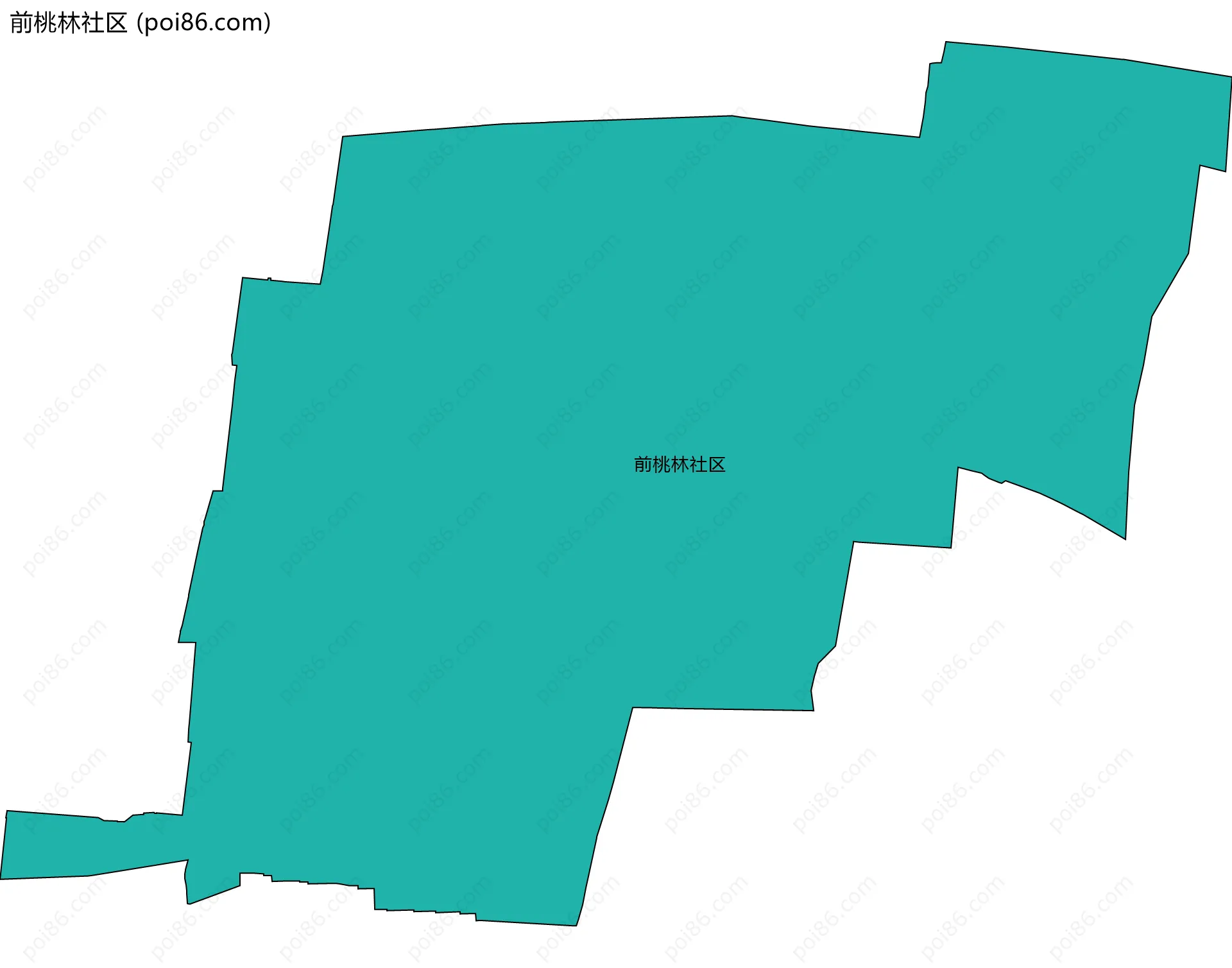 前桃林社区边界地图