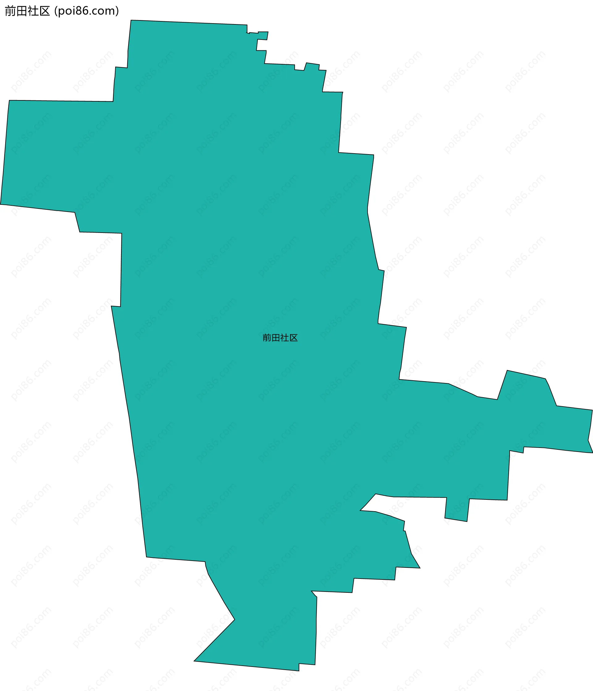 前田社区边界地图