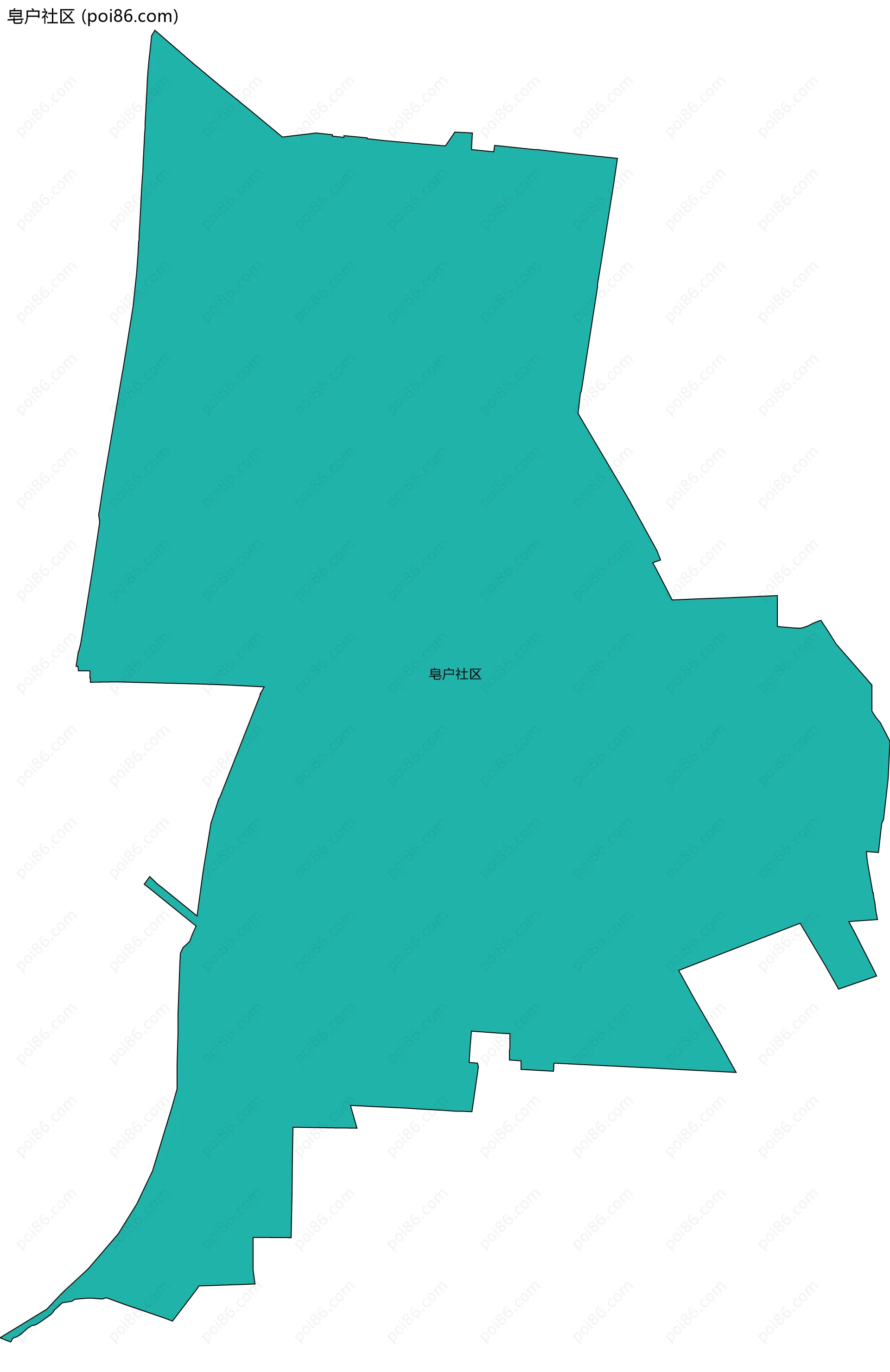 皂户社区边界地图
