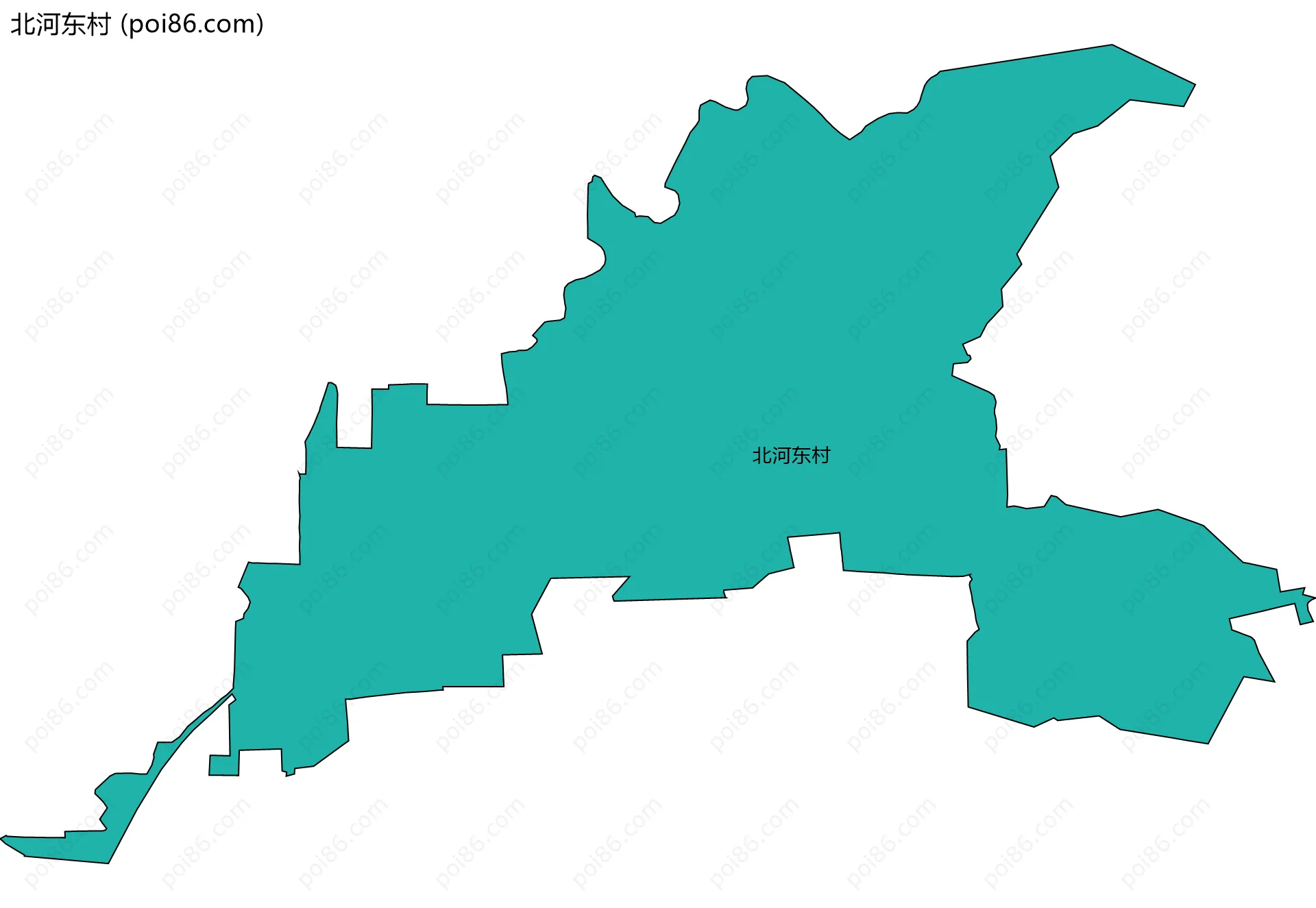 北河东村边界地图