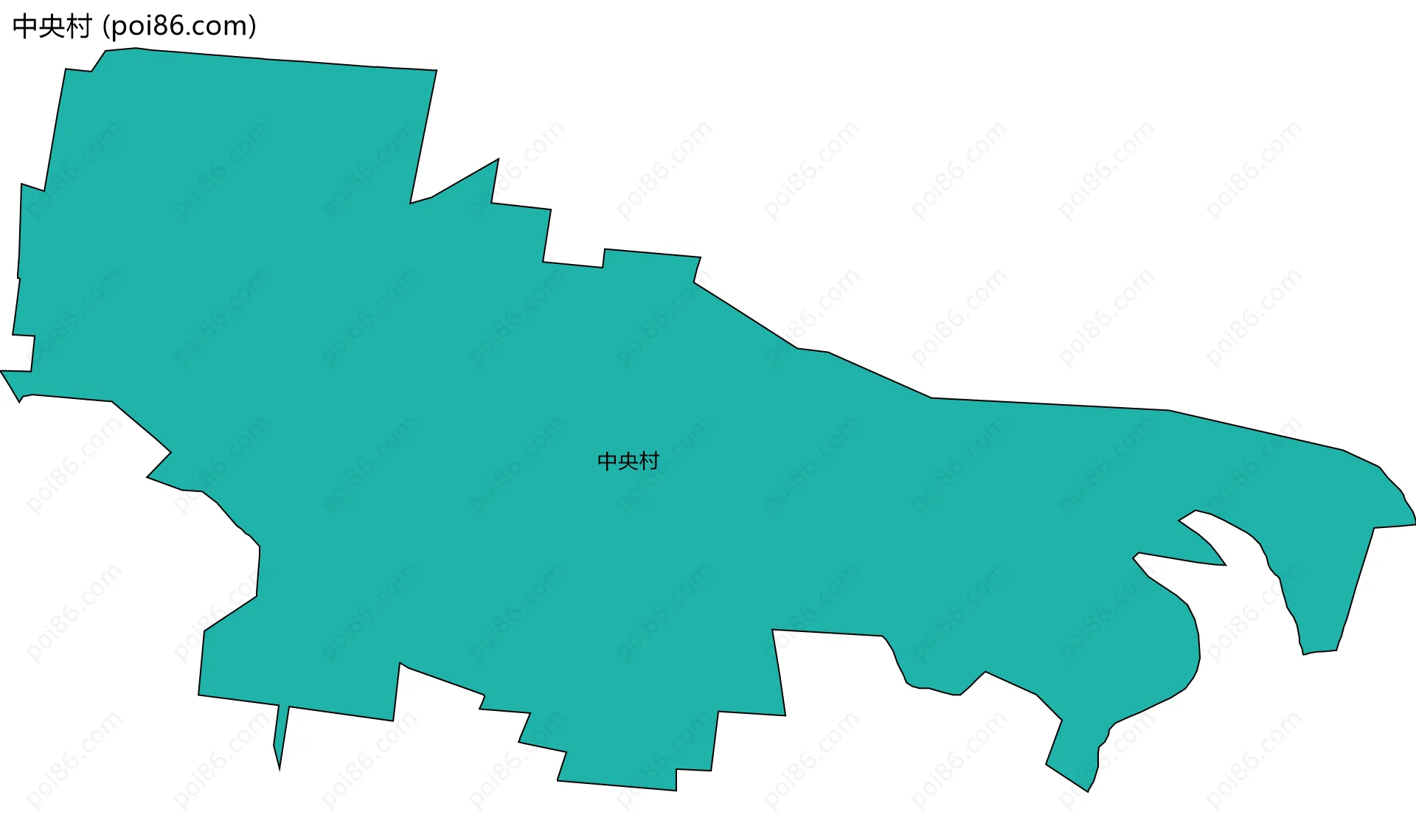 中央村边界地图