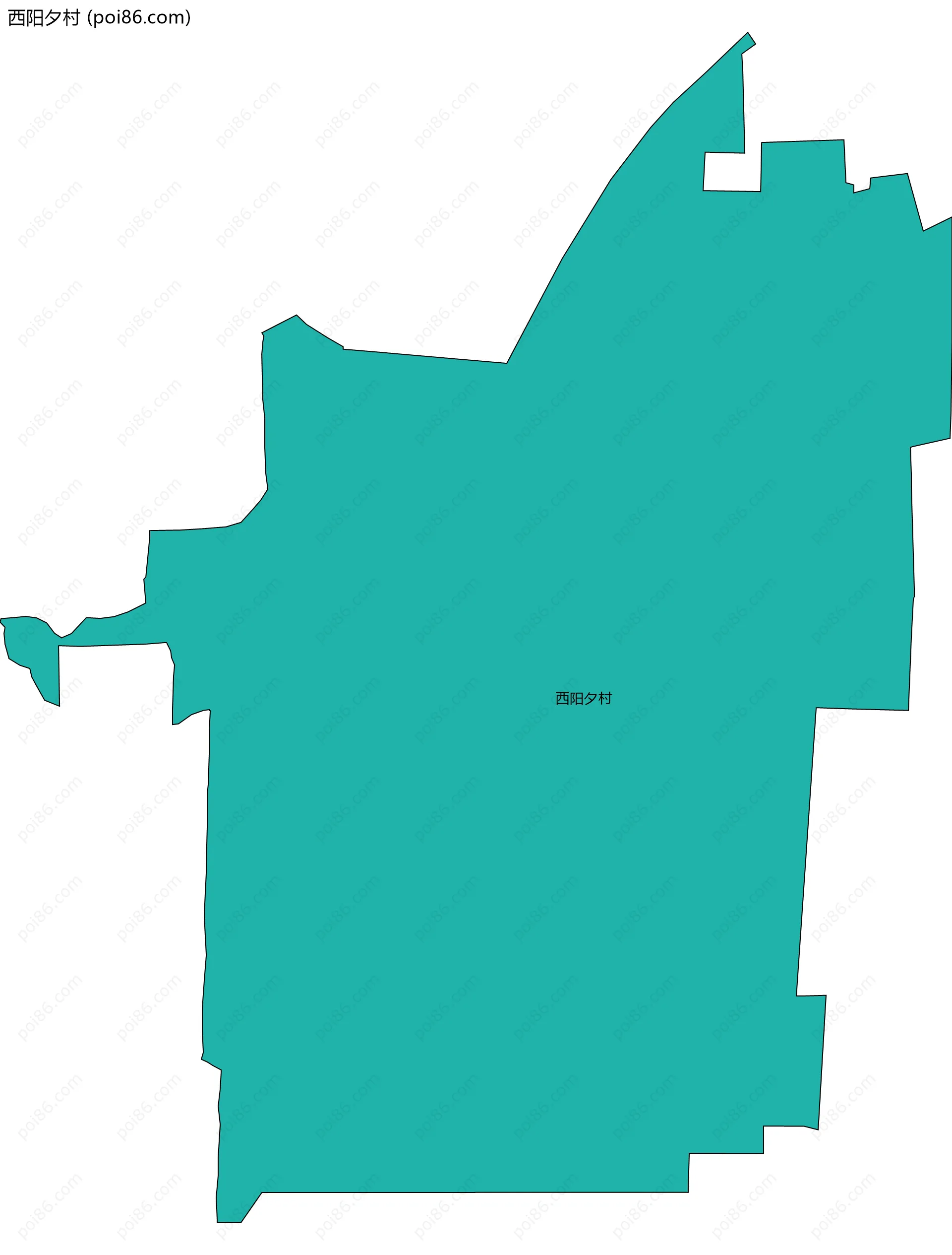 西阳夕村边界地图