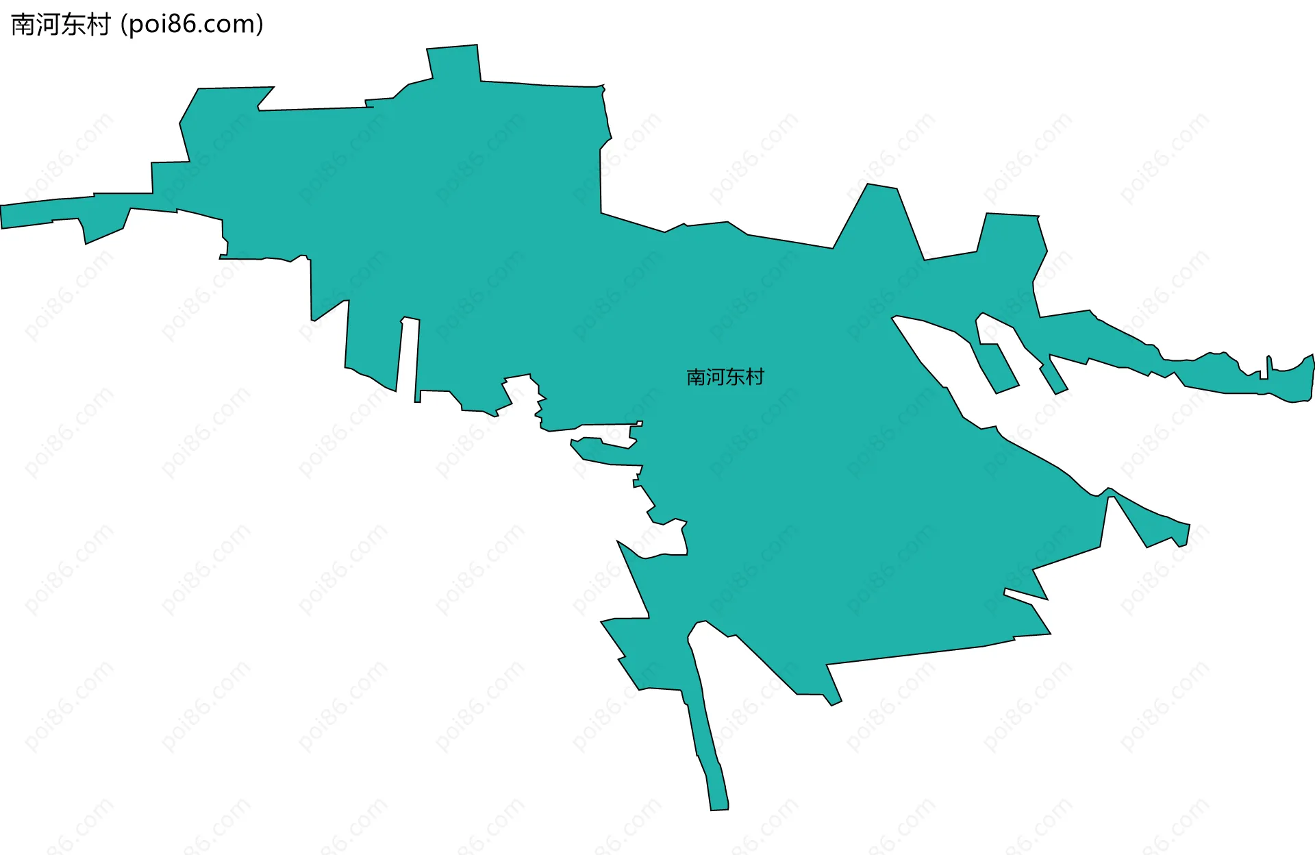 南河东村边界地图