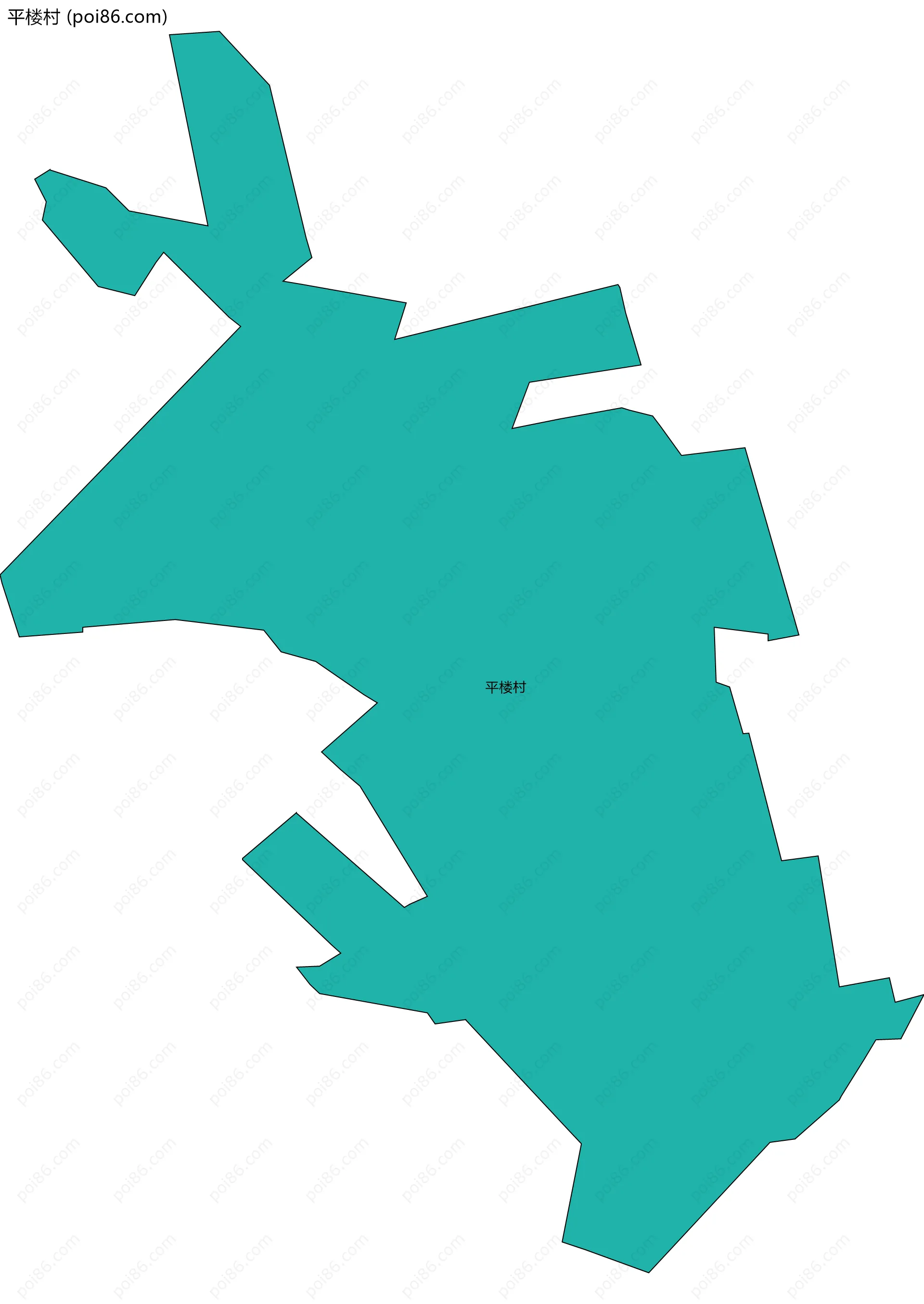 平楼村边界地图