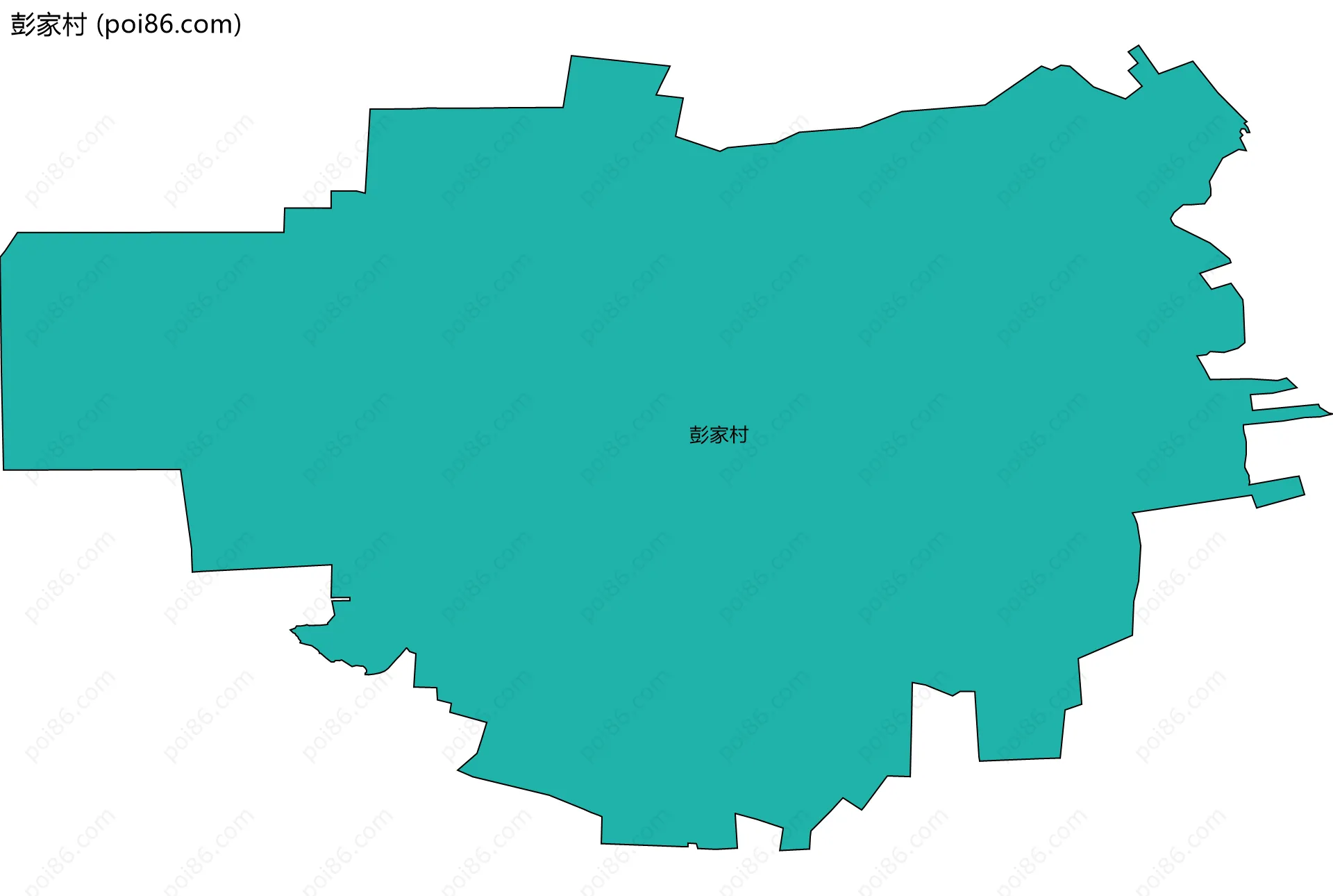 彭家村边界地图