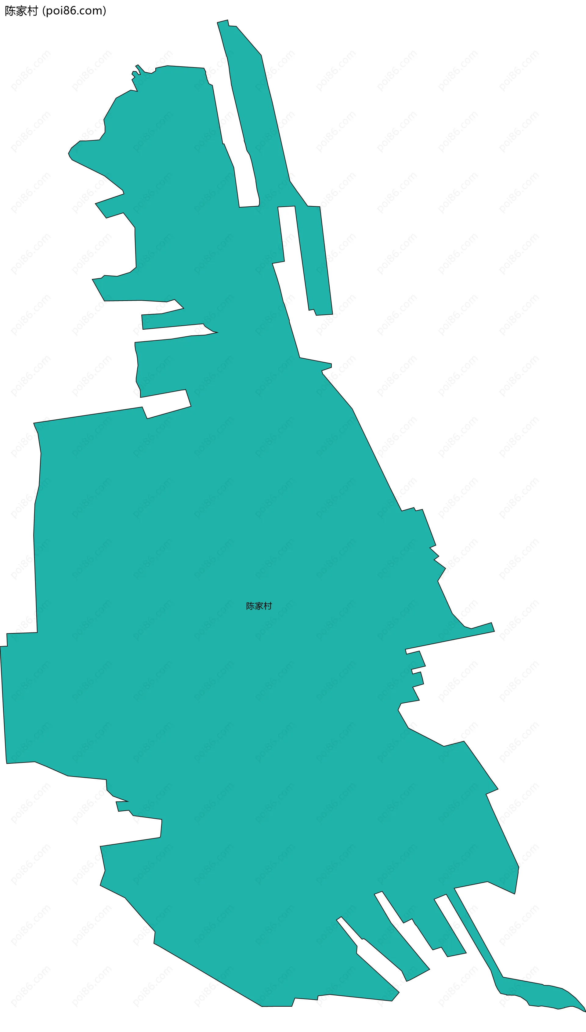 陈家村边界地图