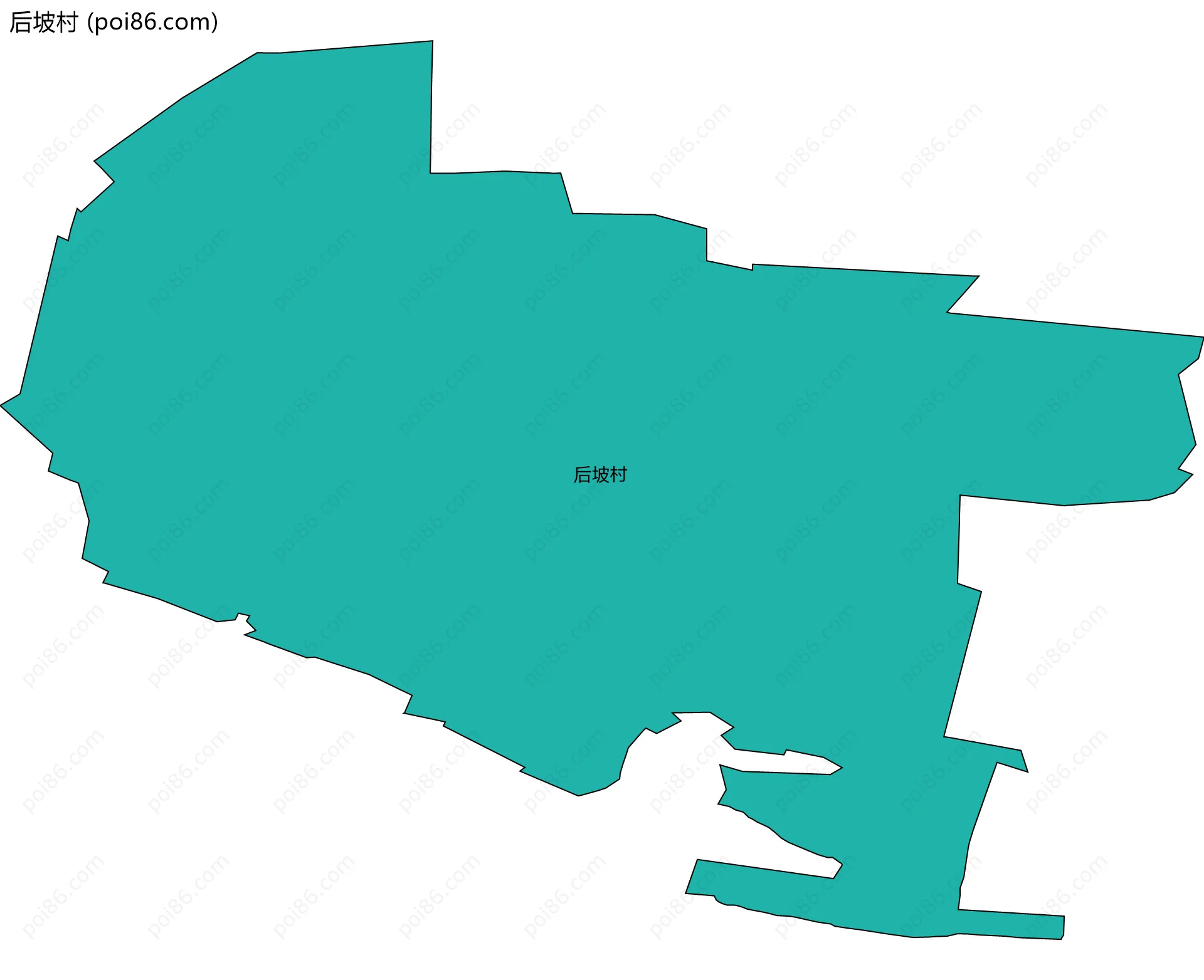 后坡村边界地图