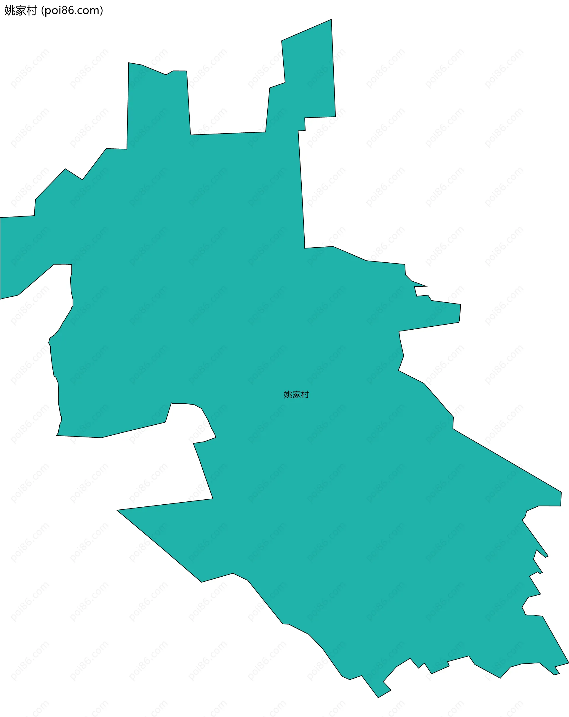 姚家村边界地图