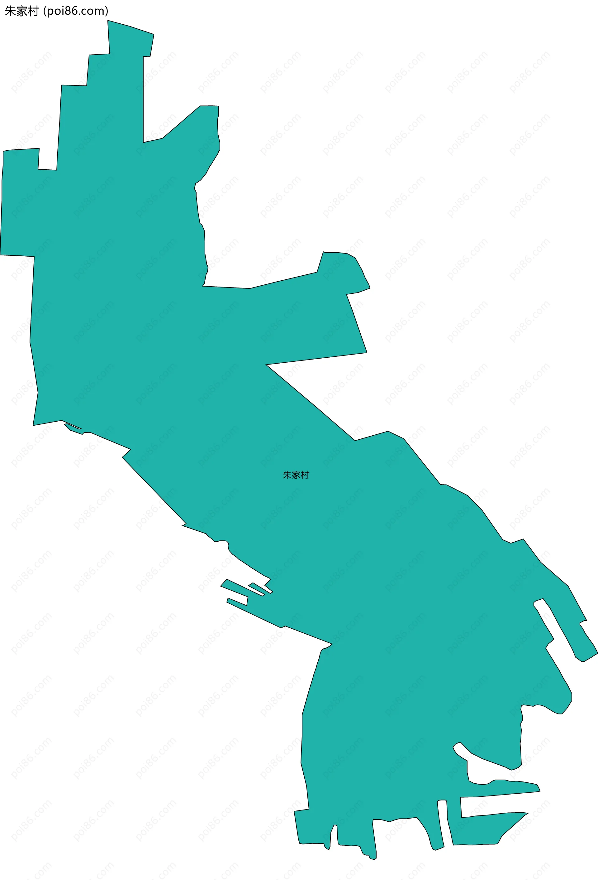 朱家村边界地图