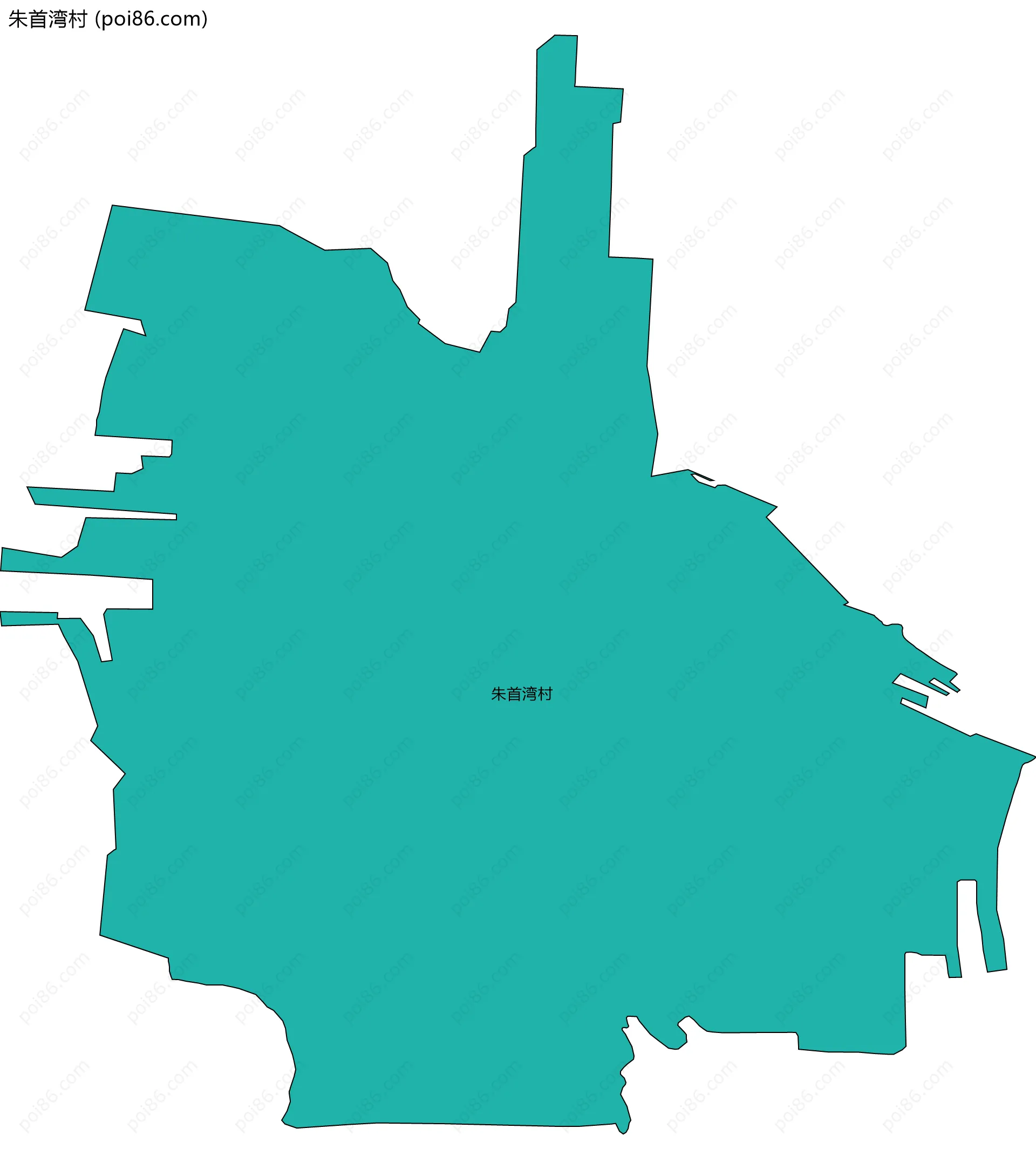 朱首湾村边界地图