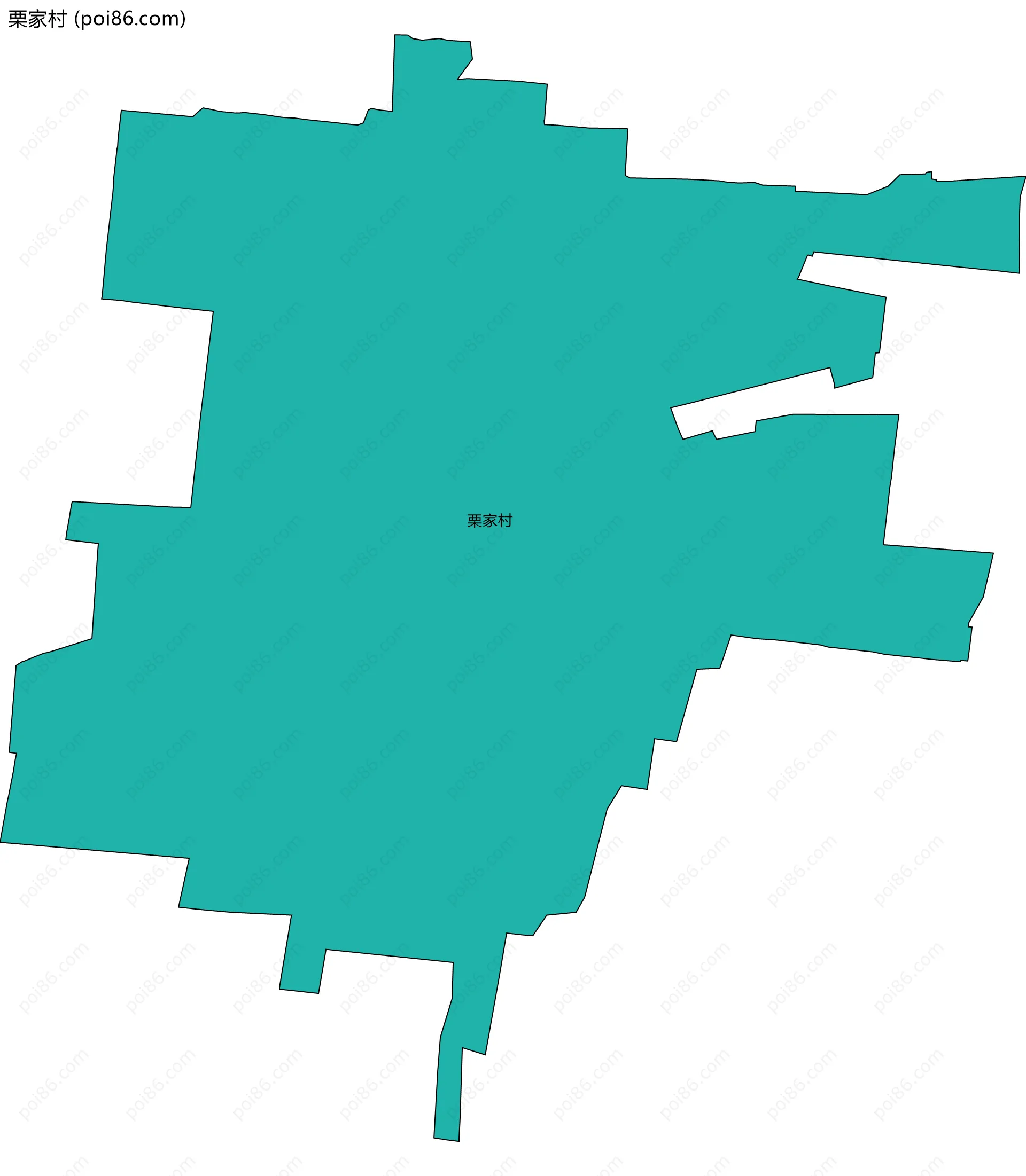 栗家村边界地图