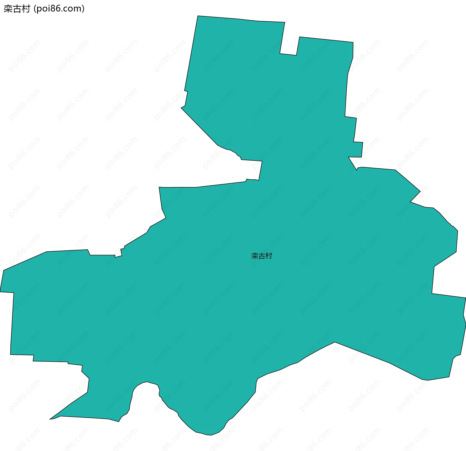 栾古村边界地图