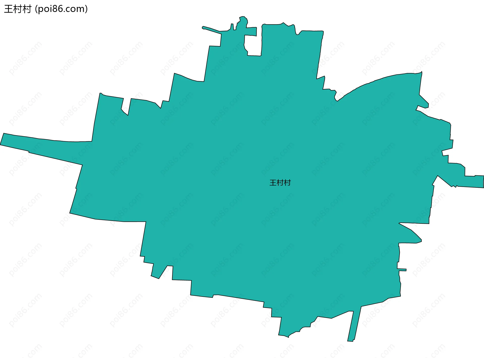 王村村边界地图