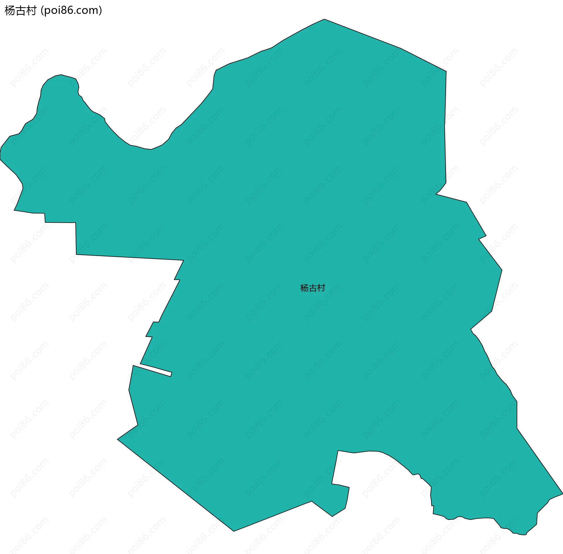 杨古村边界地图