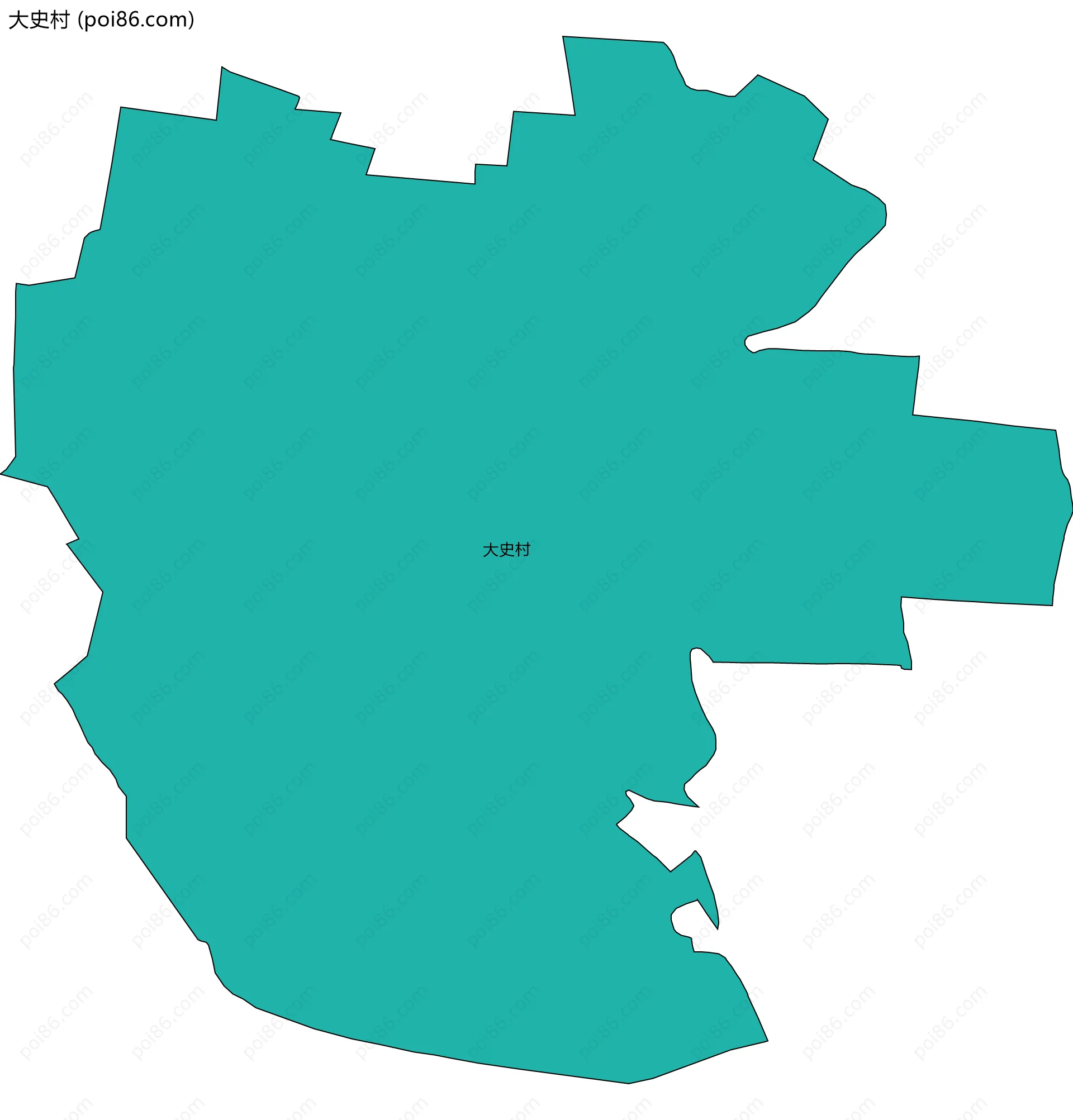 大史村边界地图