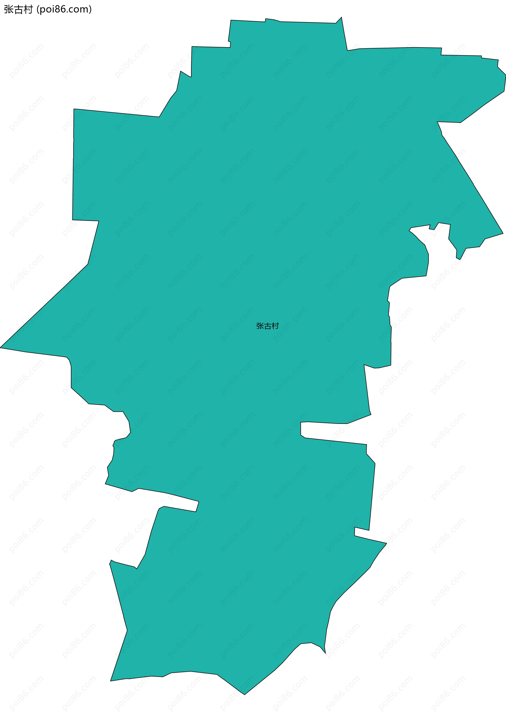 张古村边界地图