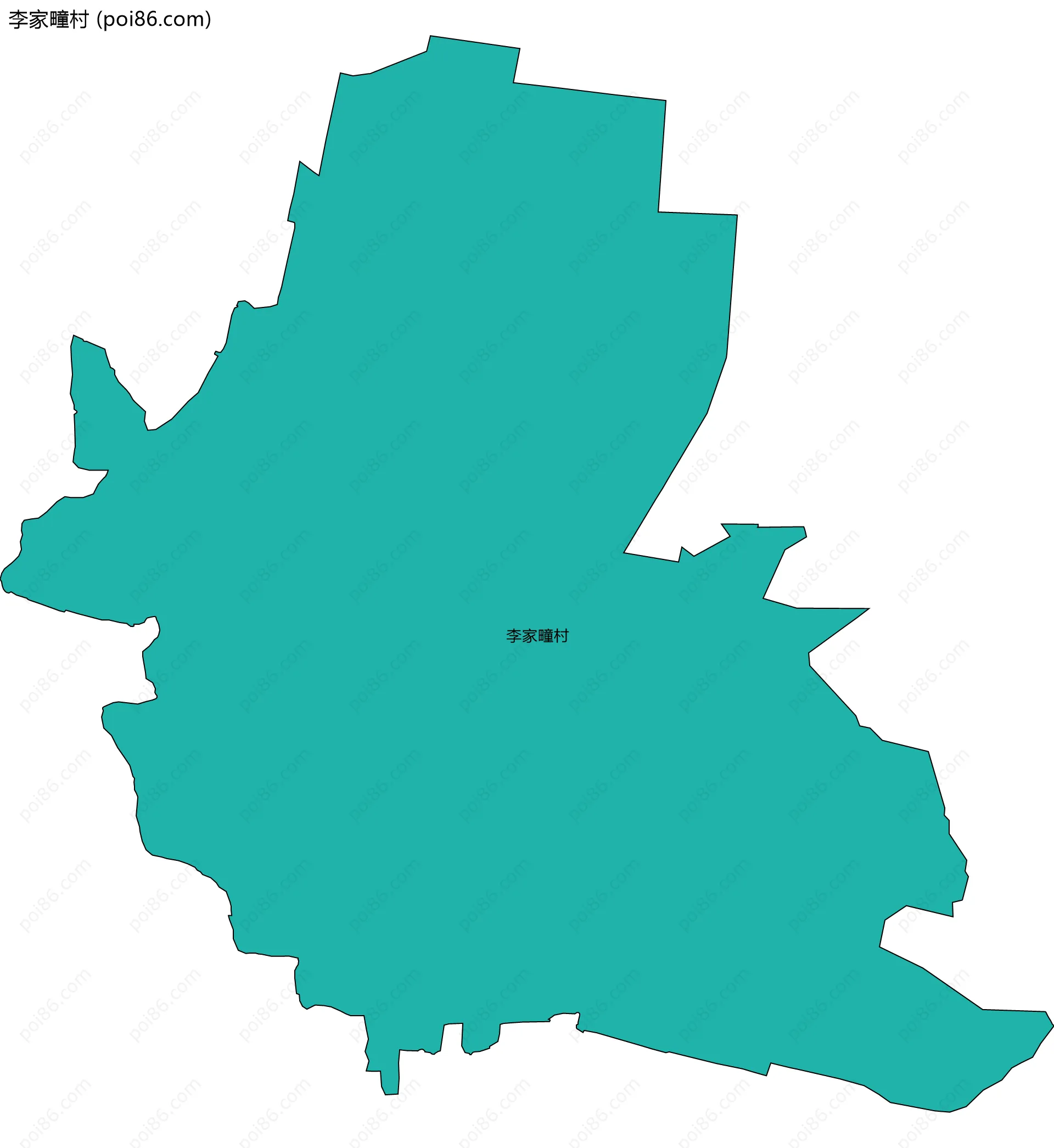 李家疃村边界地图