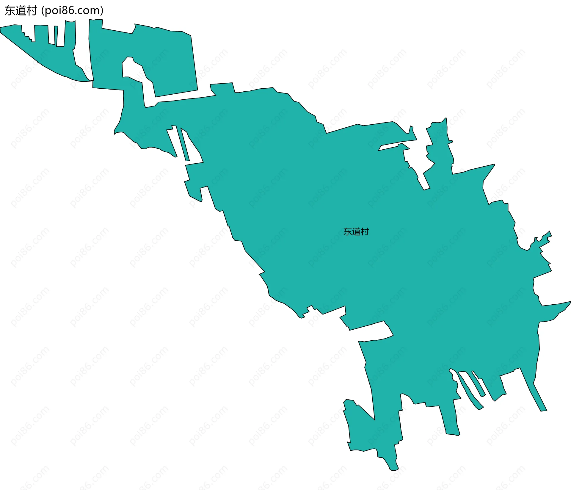 东道村边界地图