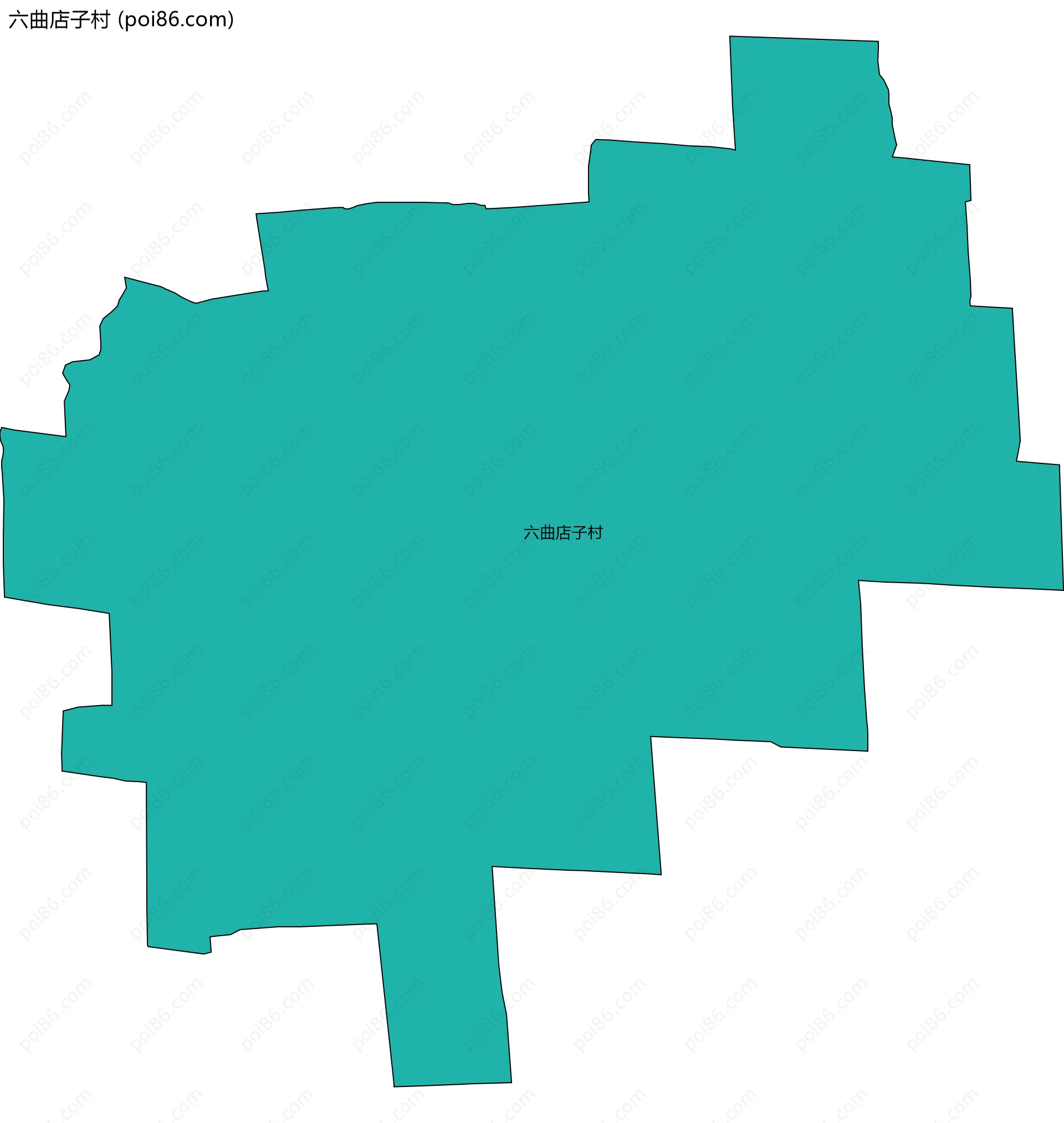 六曲店子村边界地图