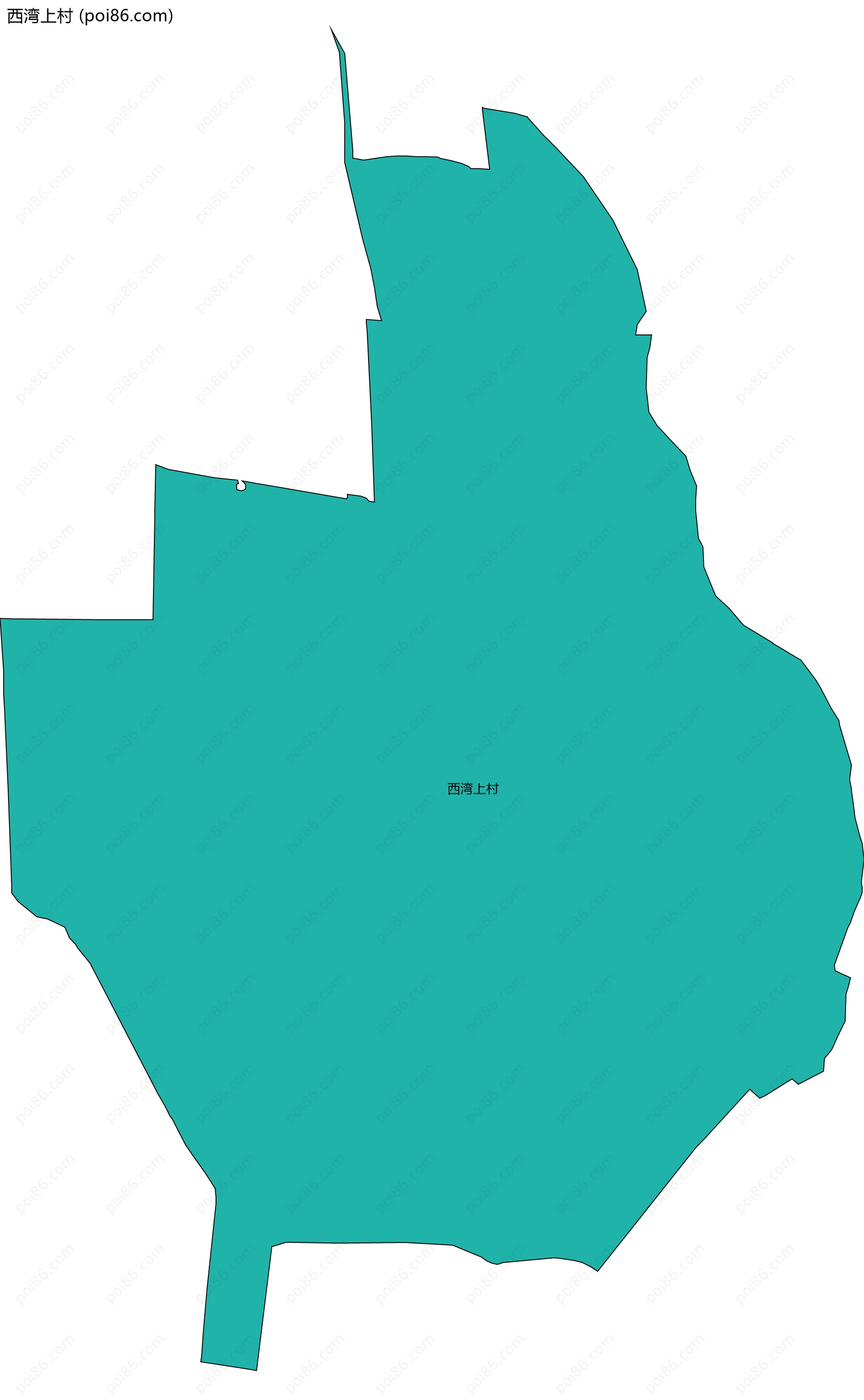 西湾上村边界地图