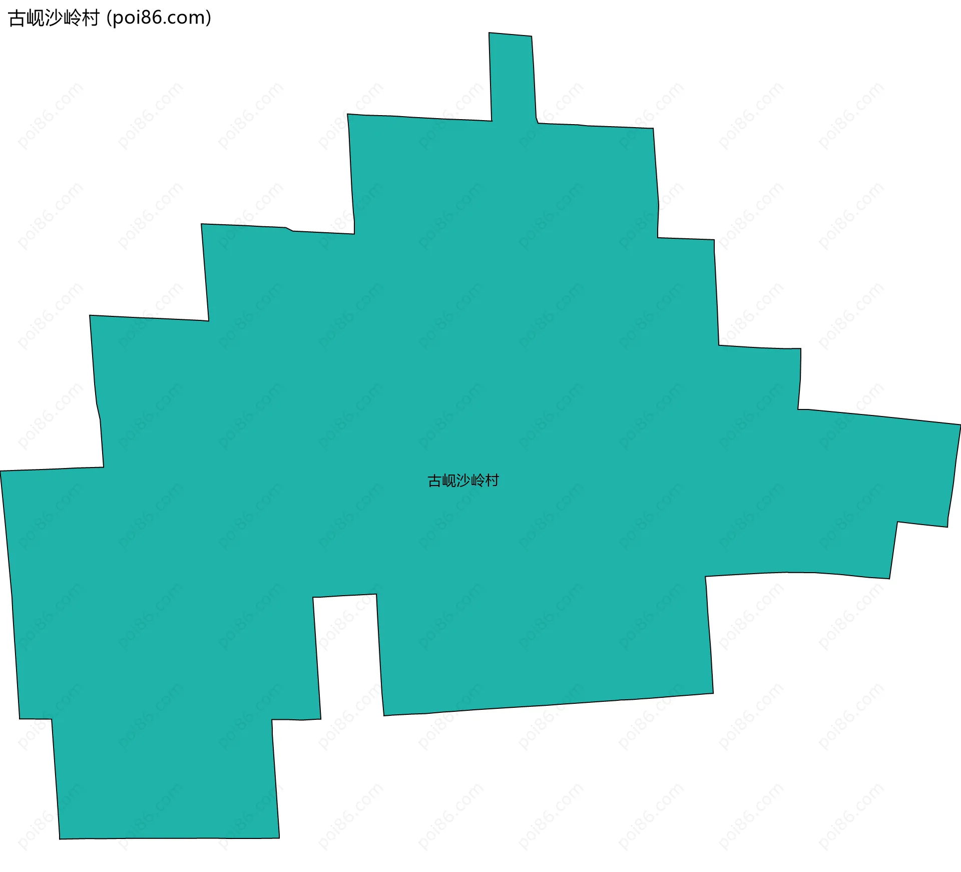 古岘沙岭村边界地图