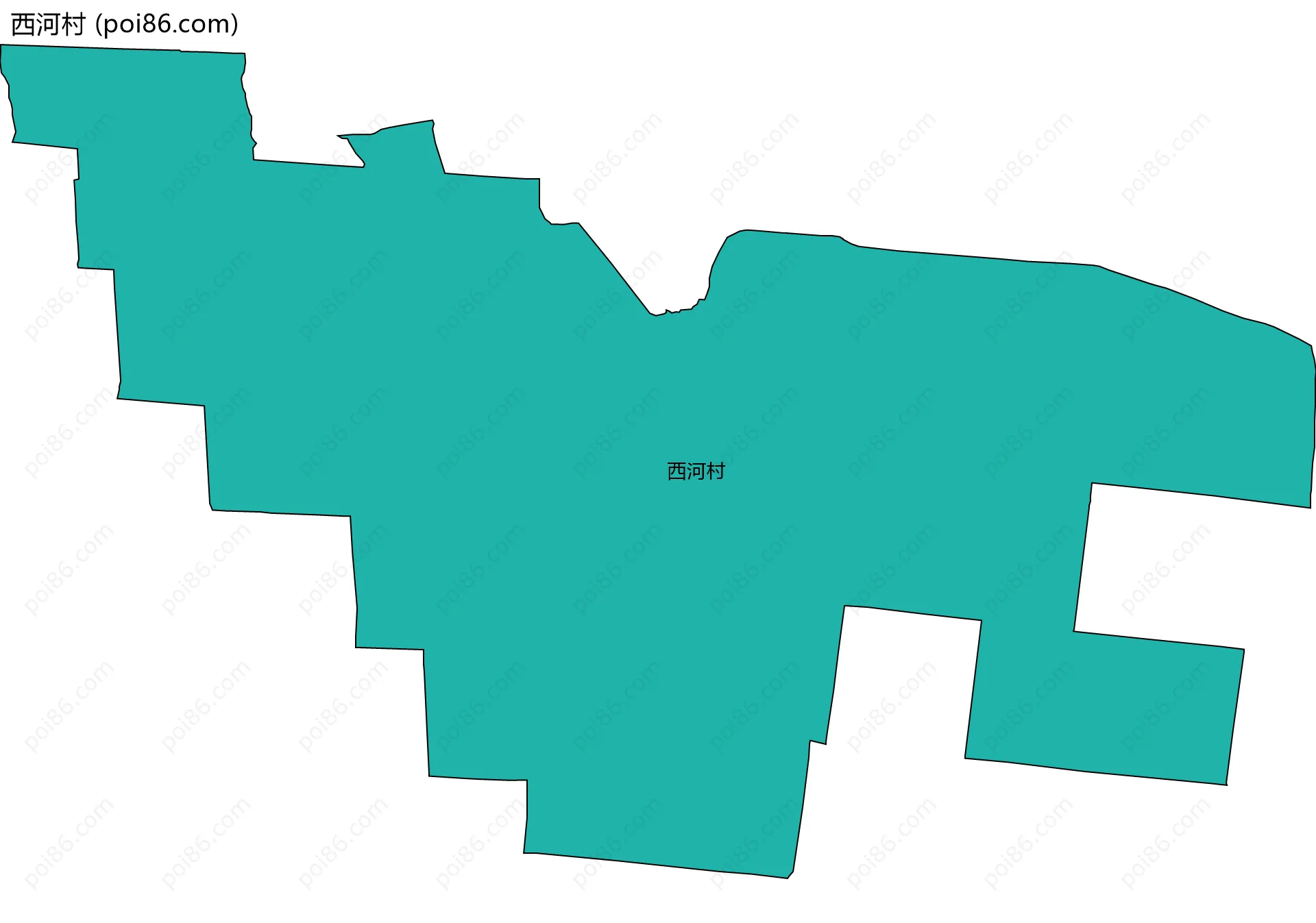 西河村边界地图