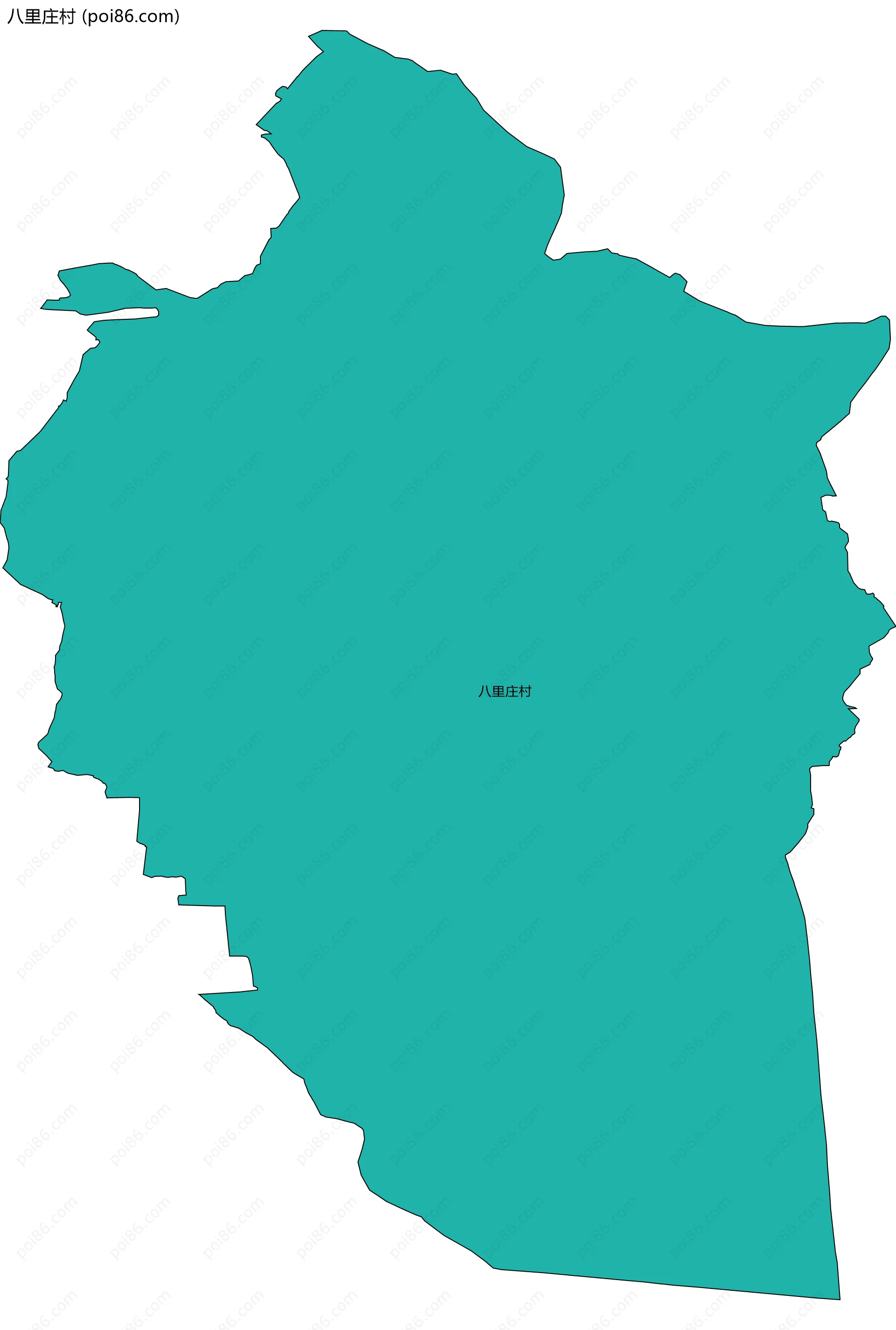 八里庄村边界地图
