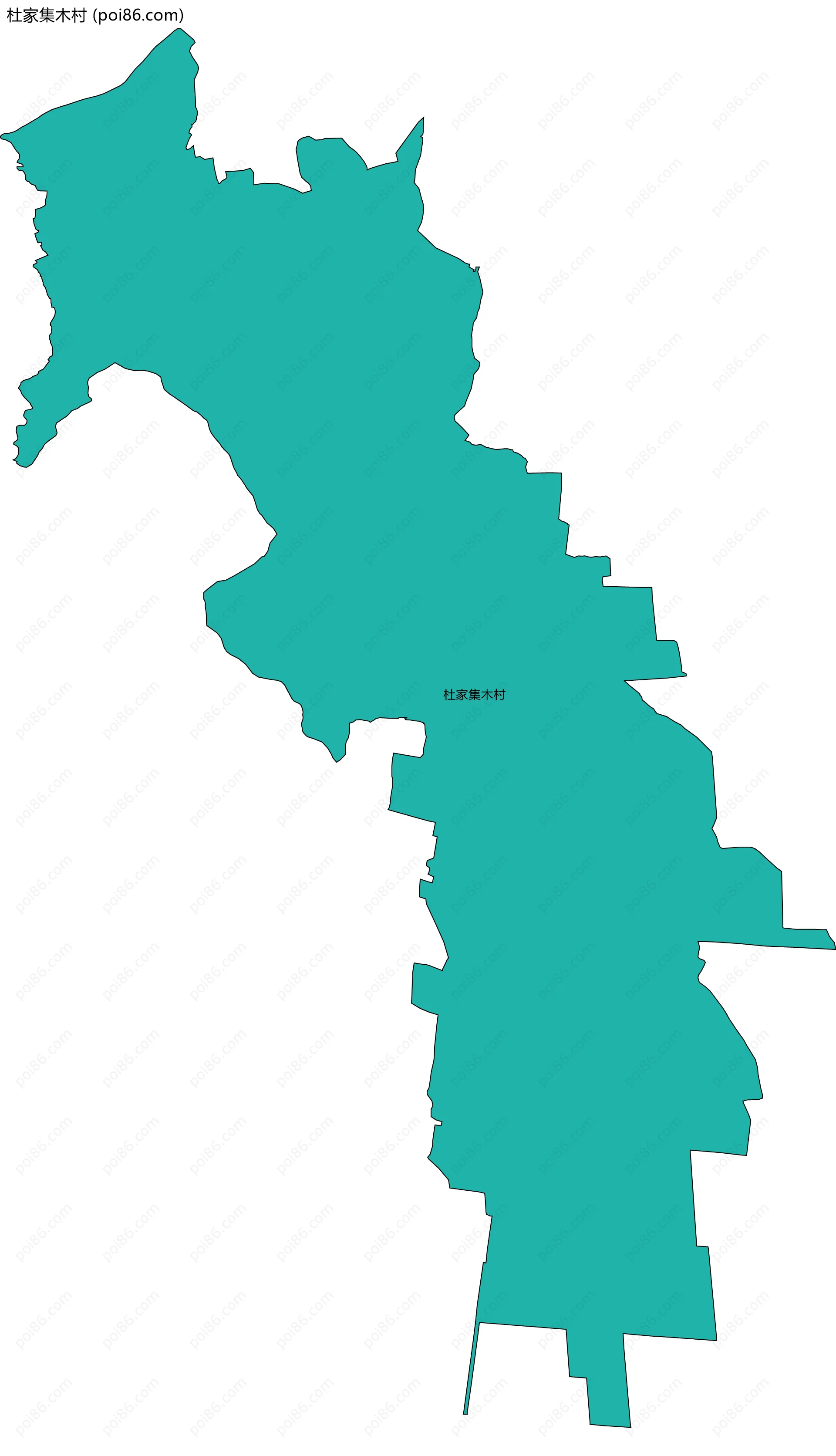 杜家集木村边界地图