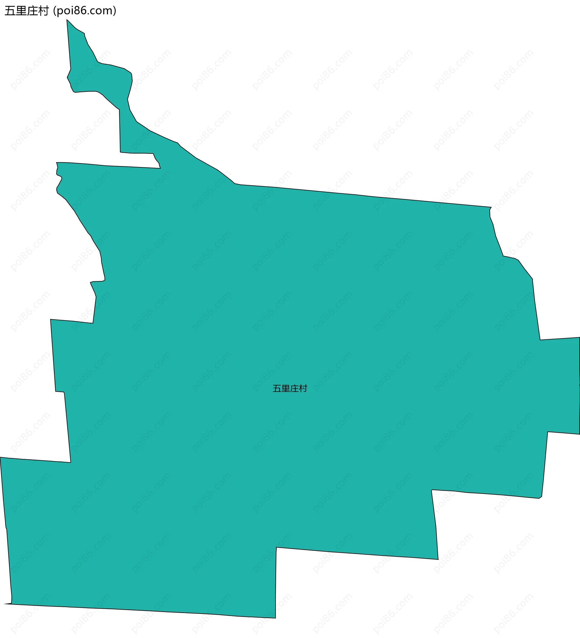 五里庄村边界地图