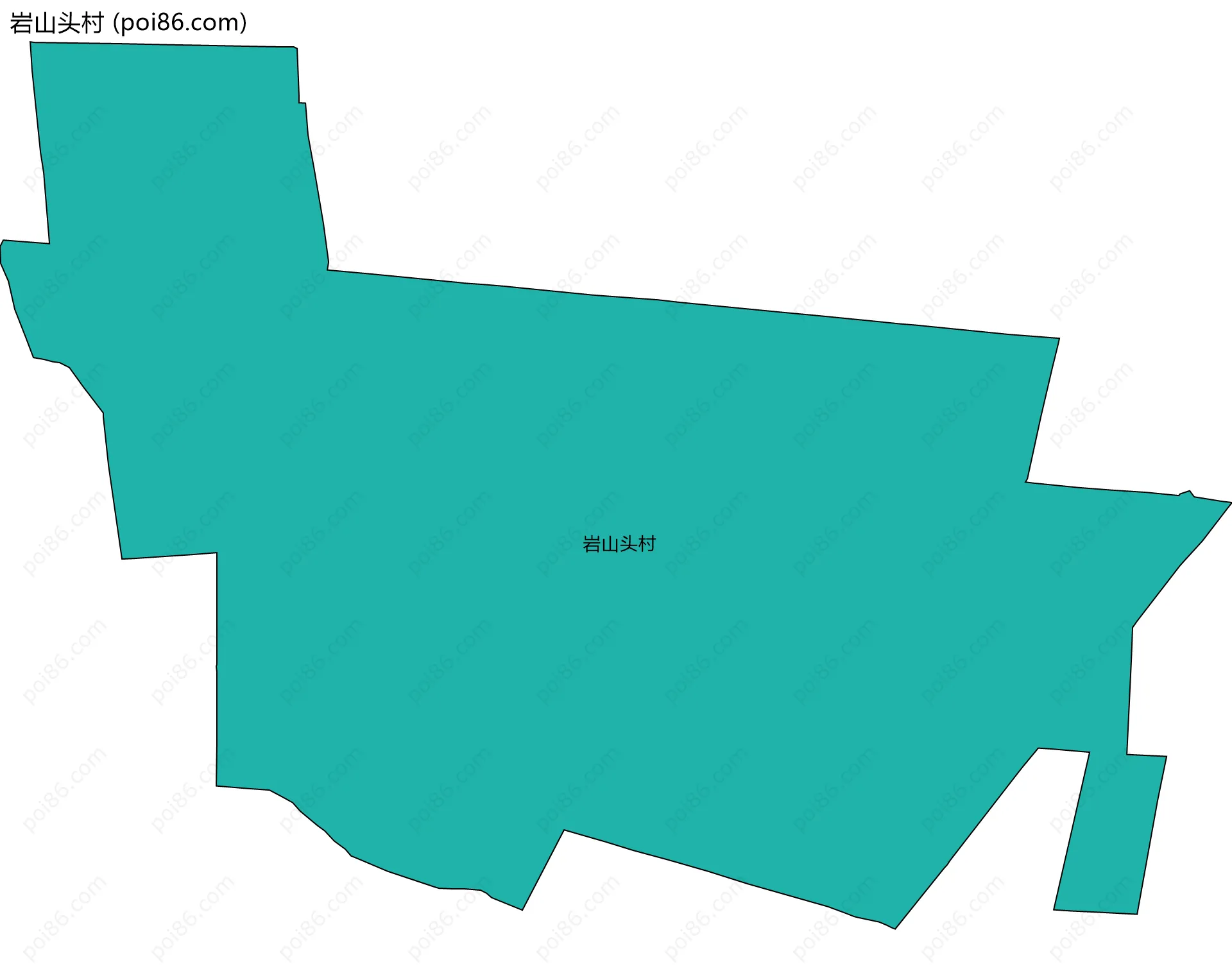 岩山头村边界地图