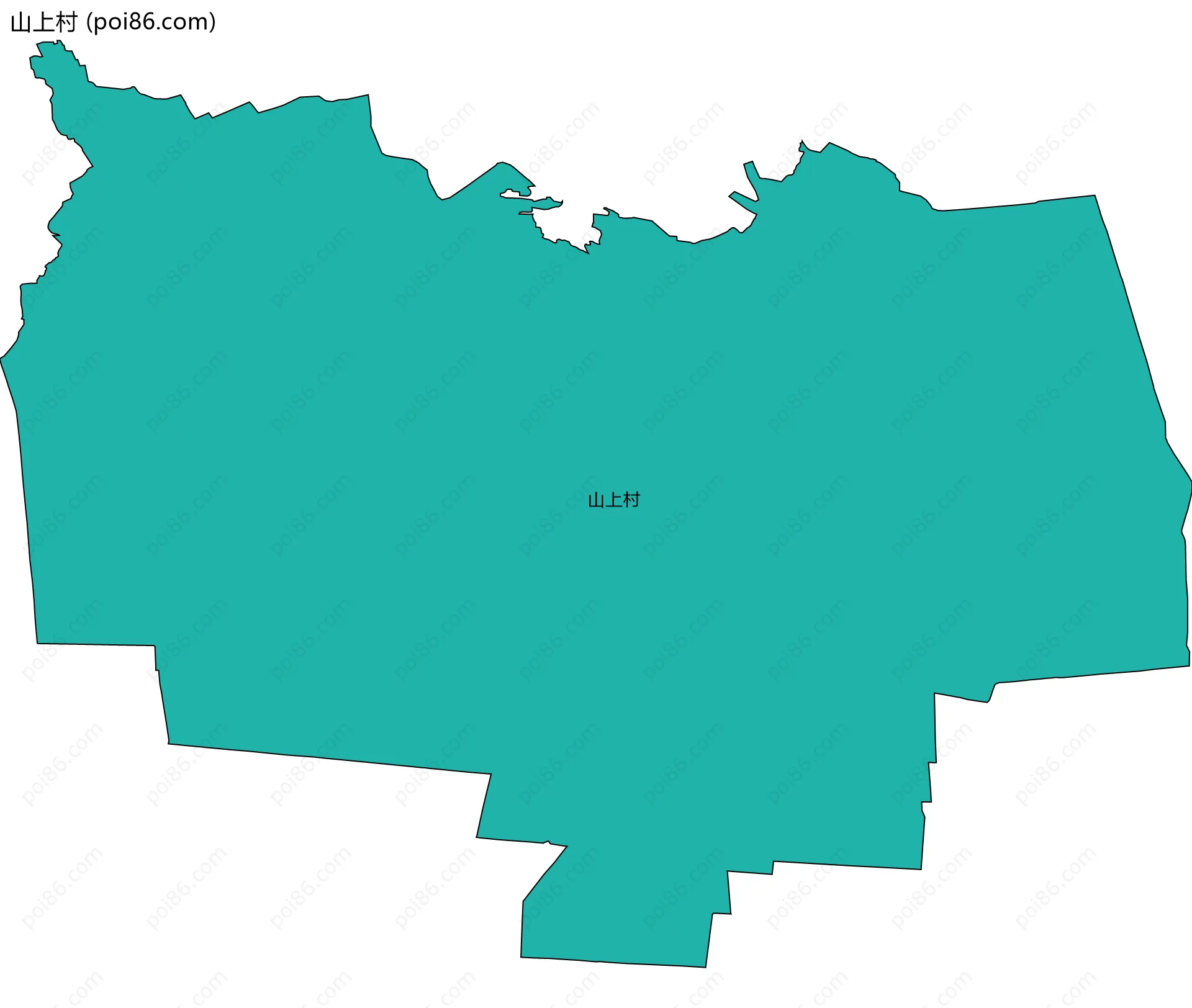 山上村边界地图