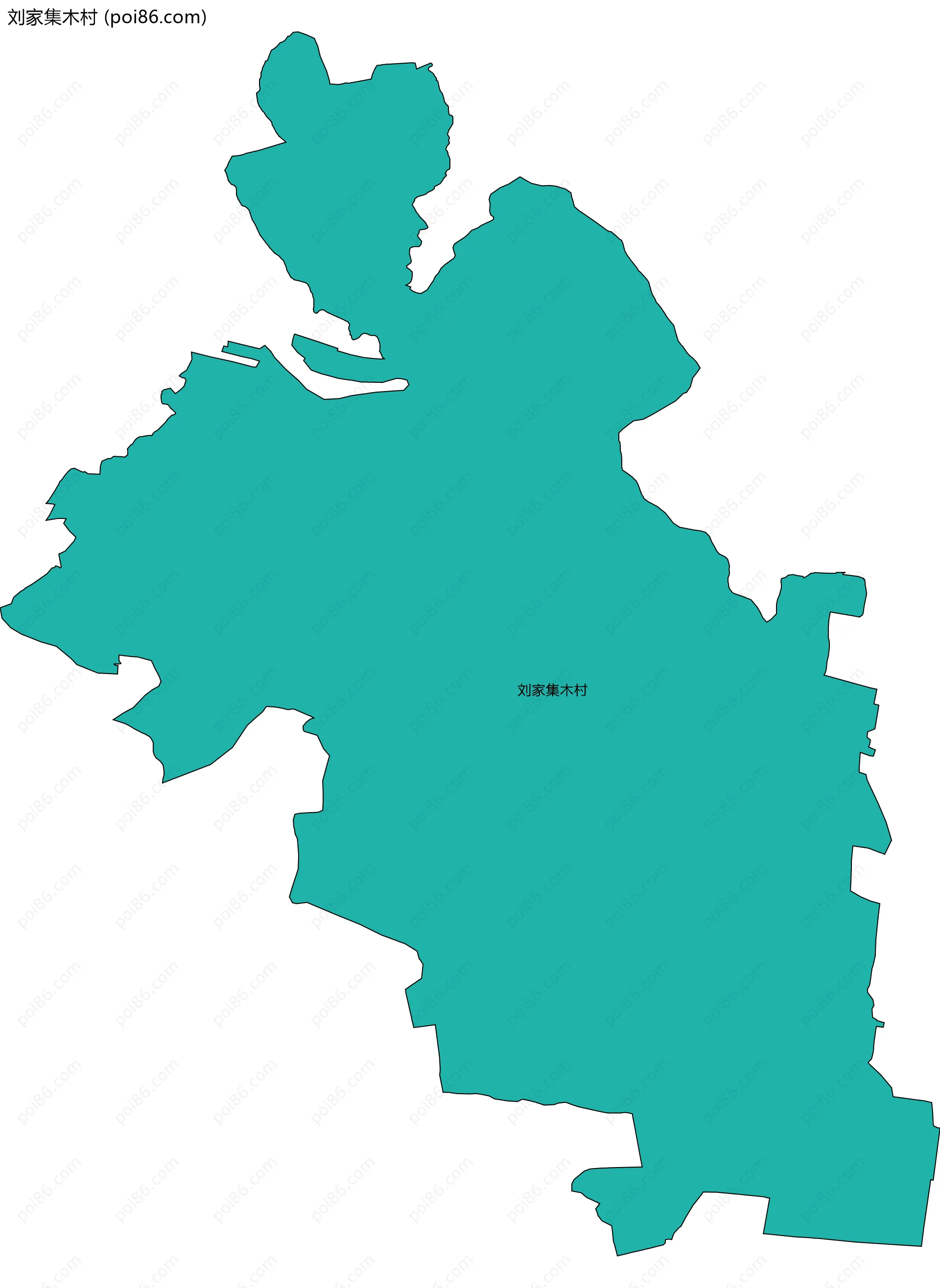 刘家集木村边界地图