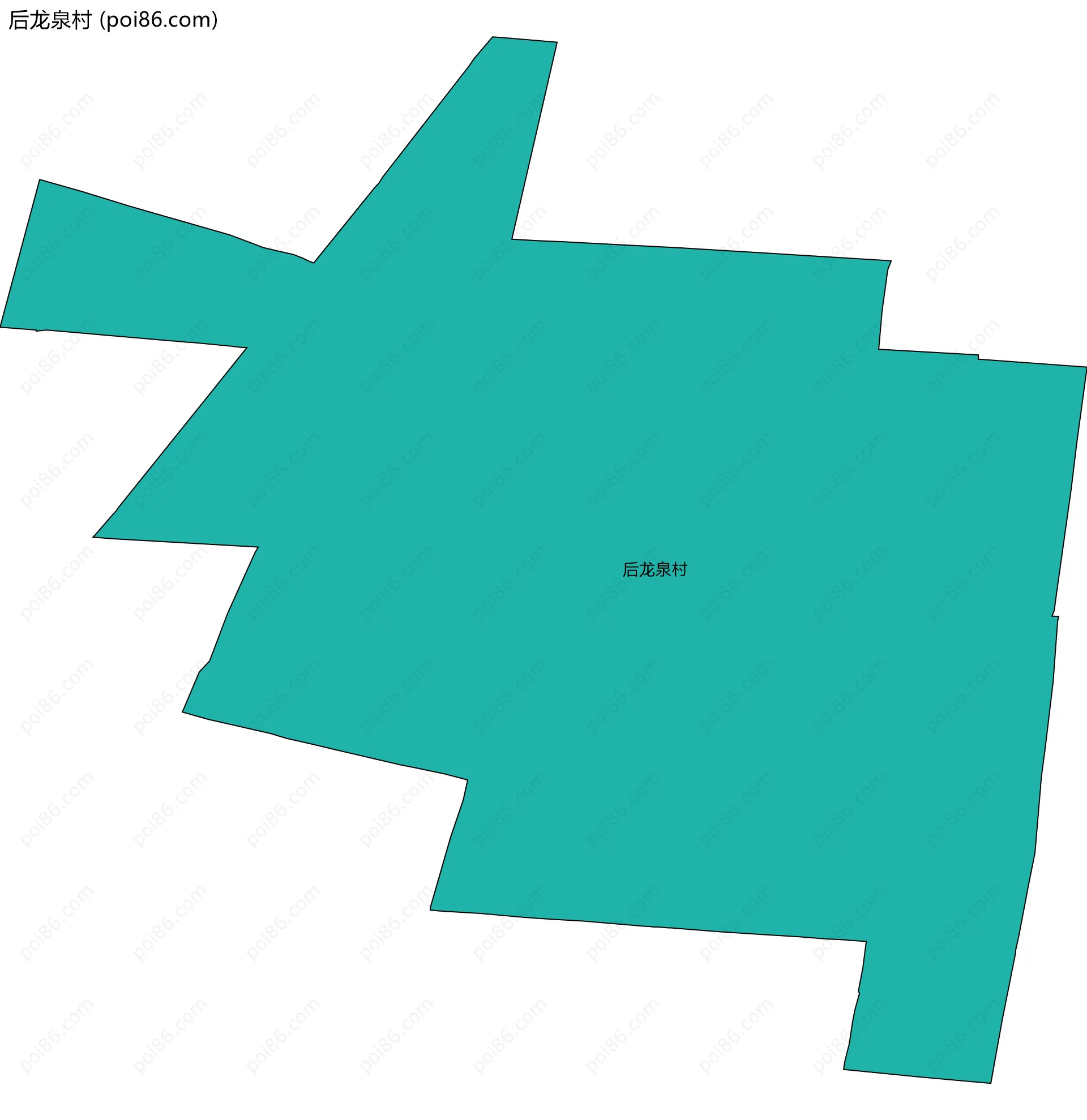 后龙泉村边界地图