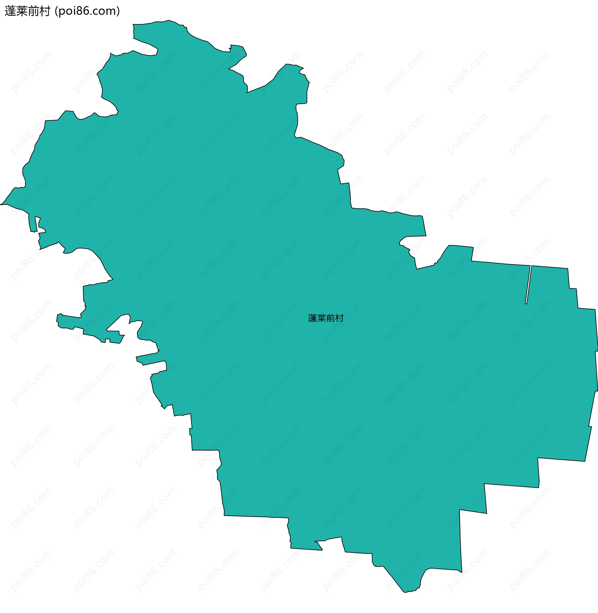 蓬莱前村边界地图