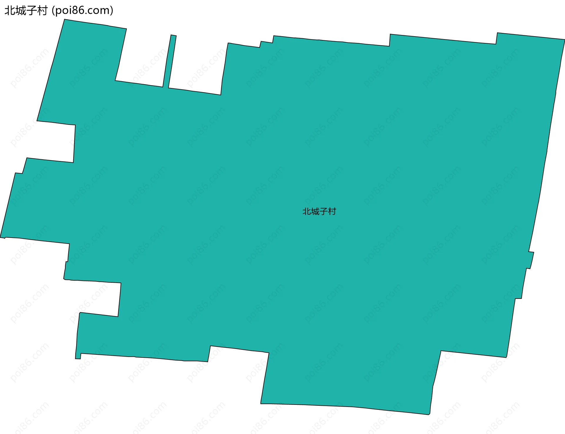 北城子村边界地图
