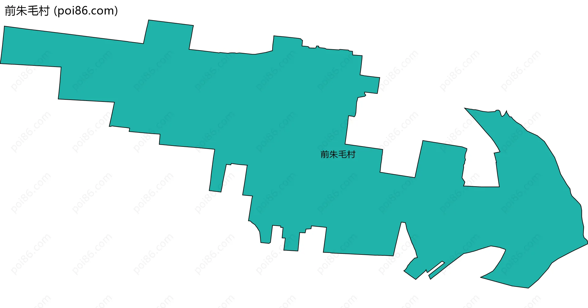 前朱毛村边界地图