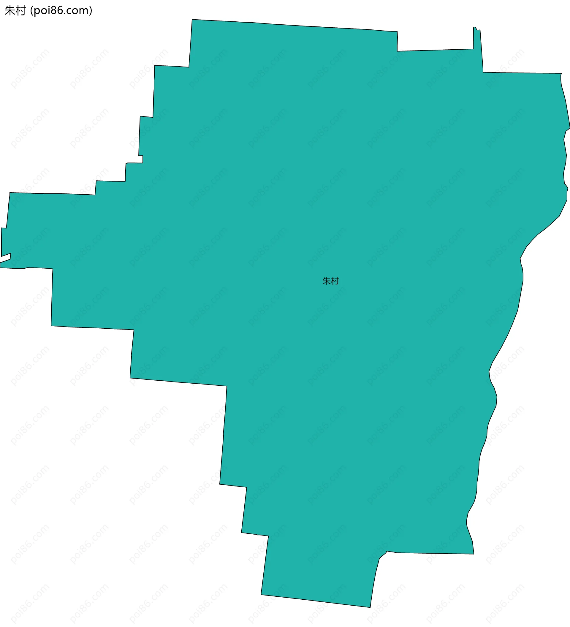 朱村边界地图