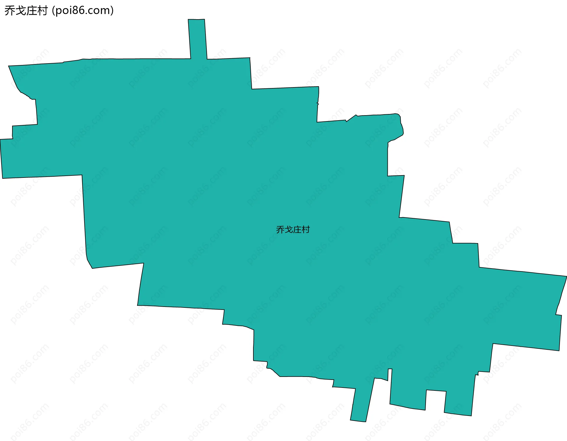 乔戈庄村边界地图