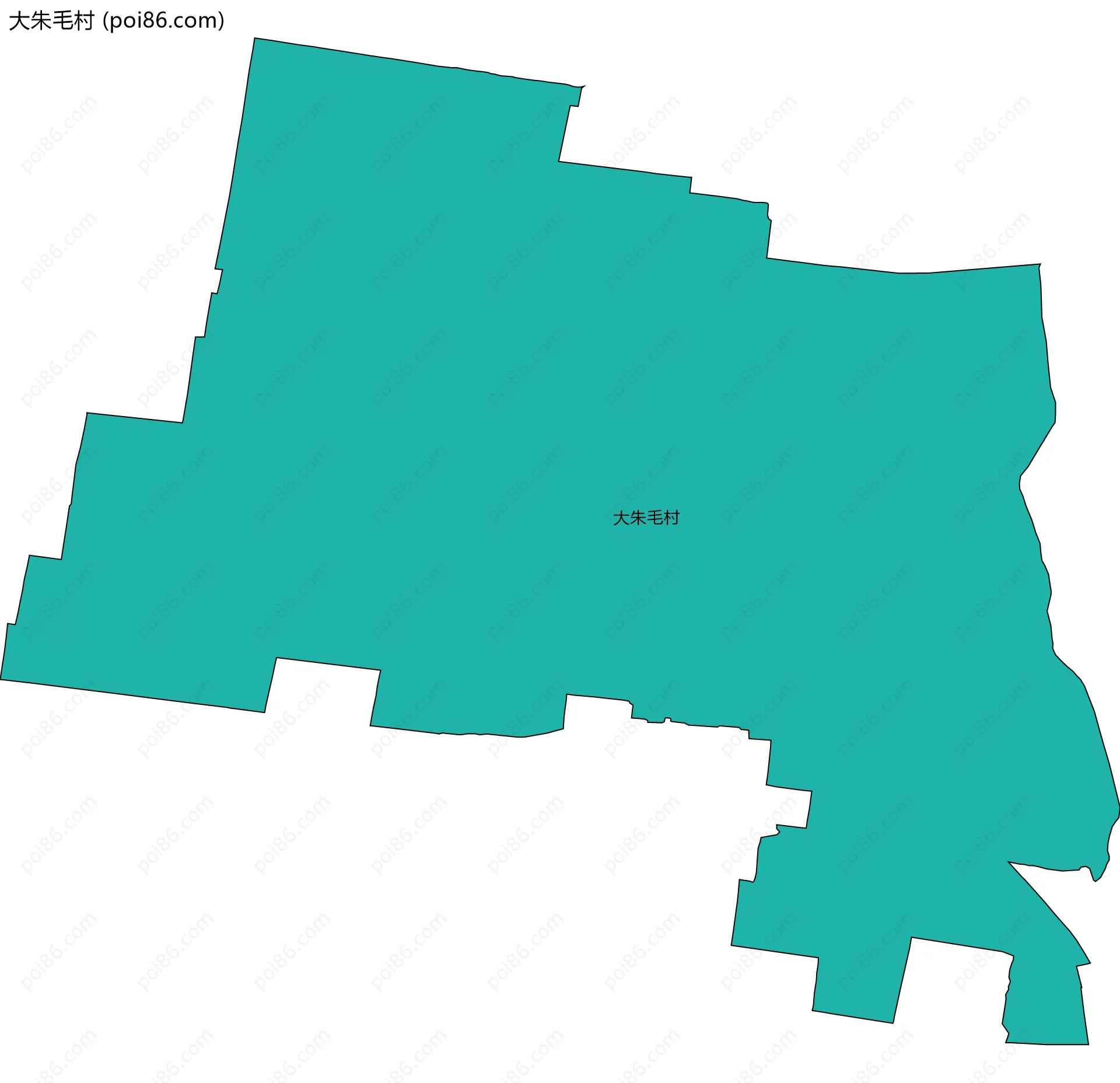 大朱毛村边界地图